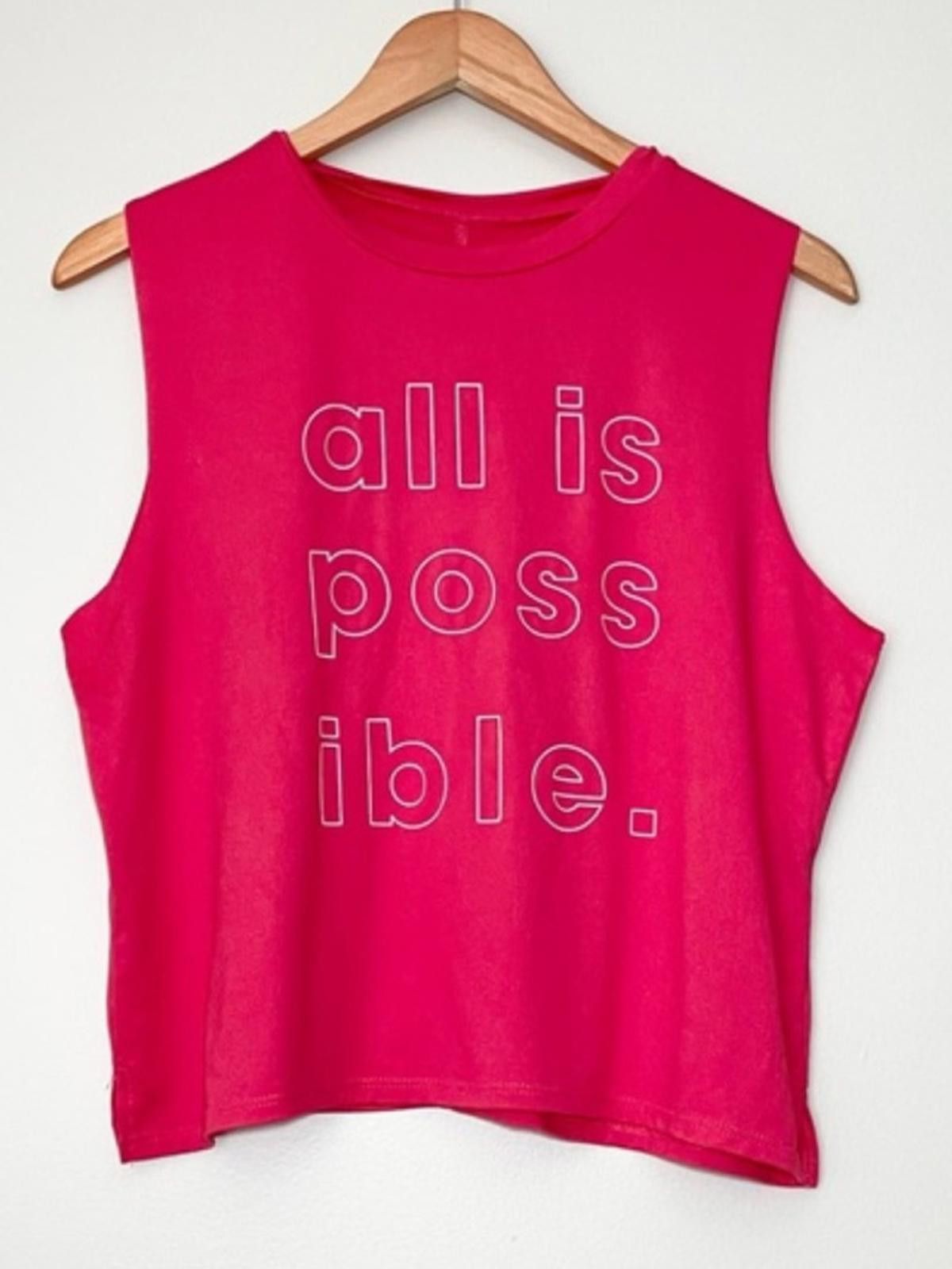 Other good hYOUman / Graphic Crop Tank / All is possible / Pink Size M / US 6-8 / IT 42-44 - 1 Thumbnail