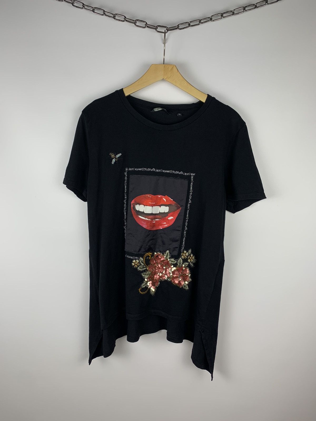 Desigual Desigual Big Logo Black Short Sleeve T-Shirt Women’s Size XL Size XL / US 12-14 / IT 48-50 - 1 Thumbnail