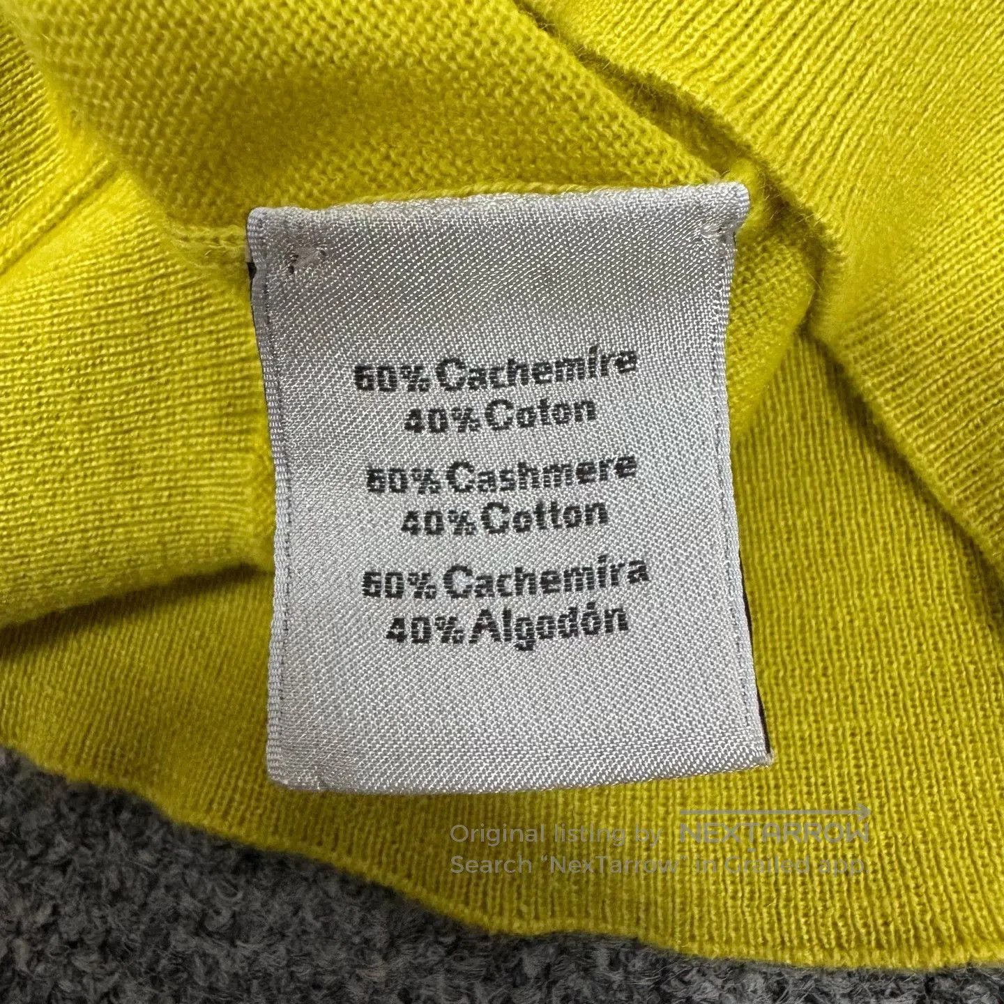 Hermes Hermes Yellow Diamond Pattern Cashmere Polo. Size US M / EU 48-50 / 2 - 4 Thumbnail
