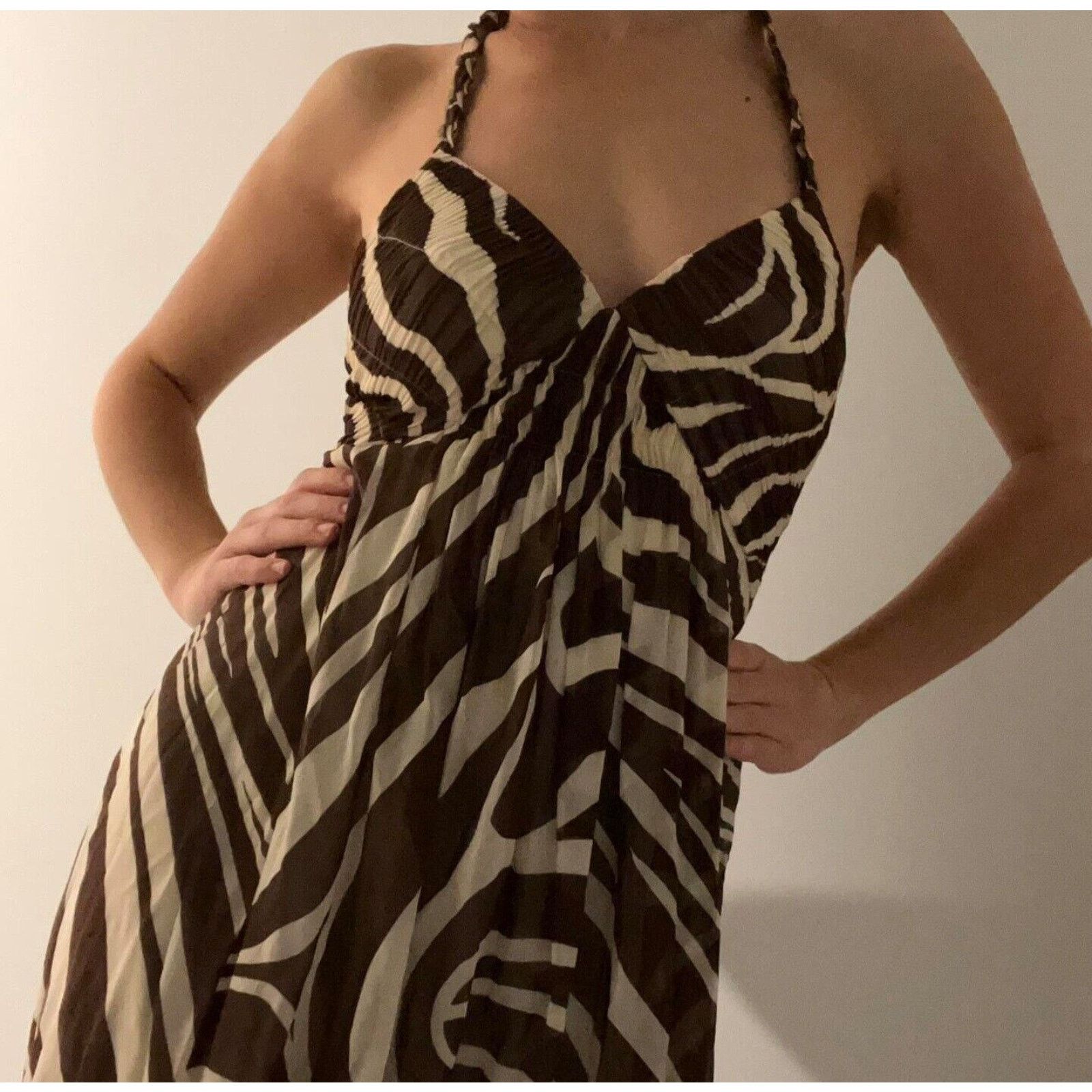 Bcbgmaxazria BCBG MAXAZRIA Silk Maxi Hatler Animal Print Dress Size 10 Size L / US 10 / IT 46 - 1 Thumbnail