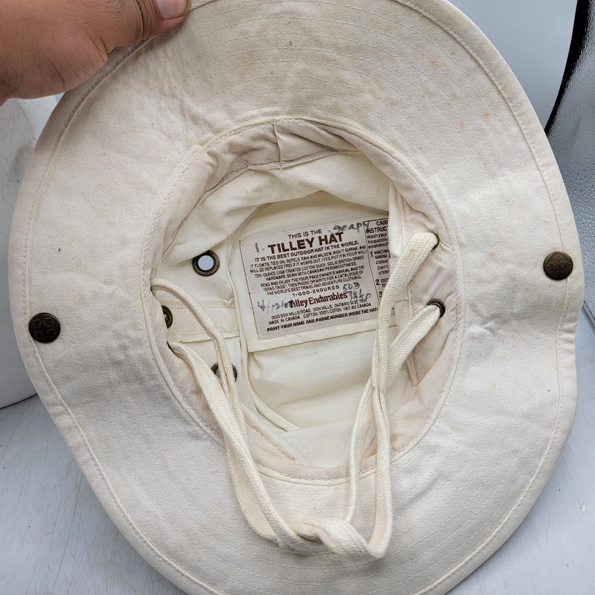 Tilley Endurables Hat Size 7 Beige Breathable Outdoors Campi