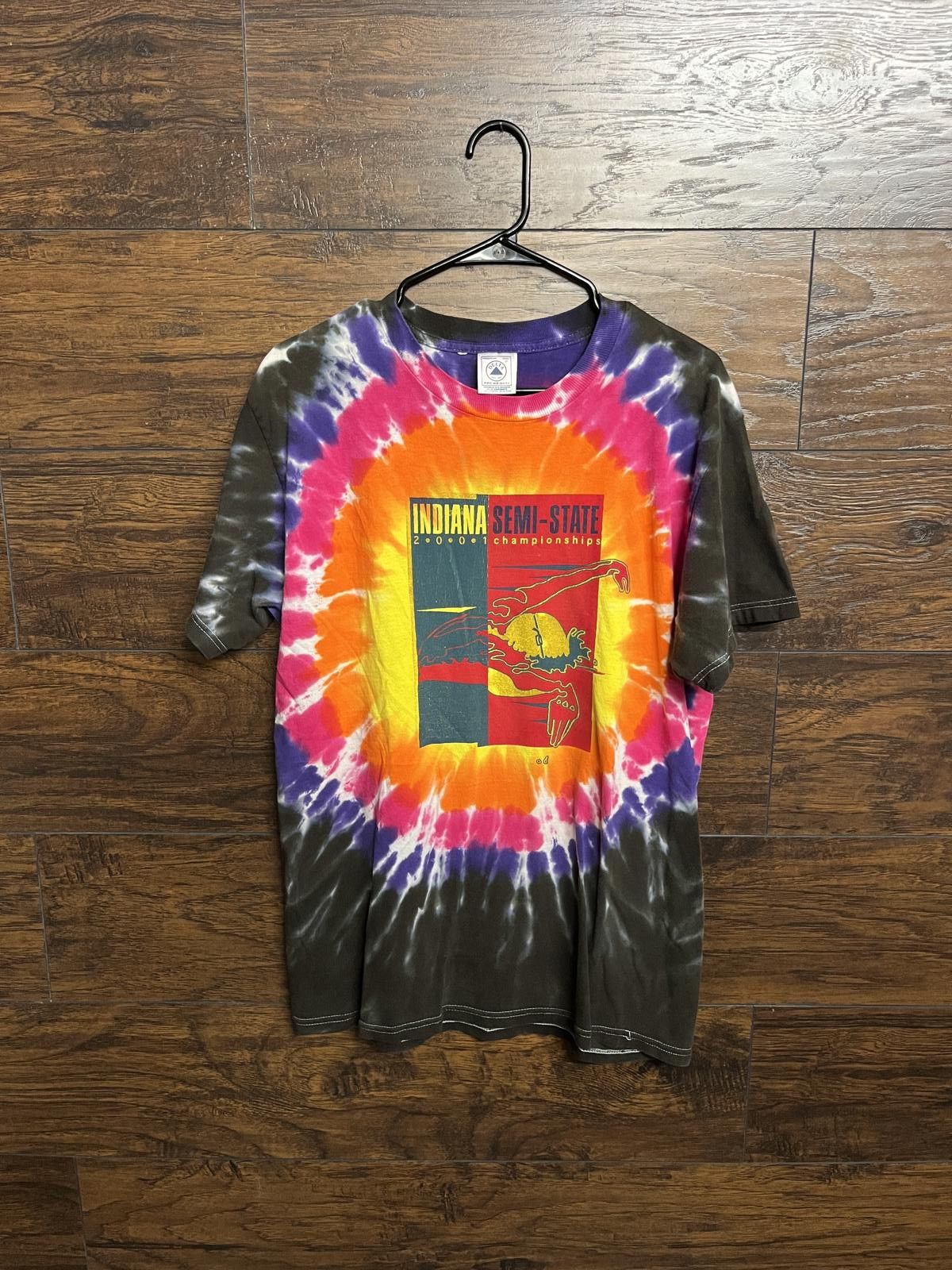 Delta VTG Swimming T-shirt Indiana State 2001 Swim Championships M Size US M / EU 48-50 / 2 - 1 Thumbnail