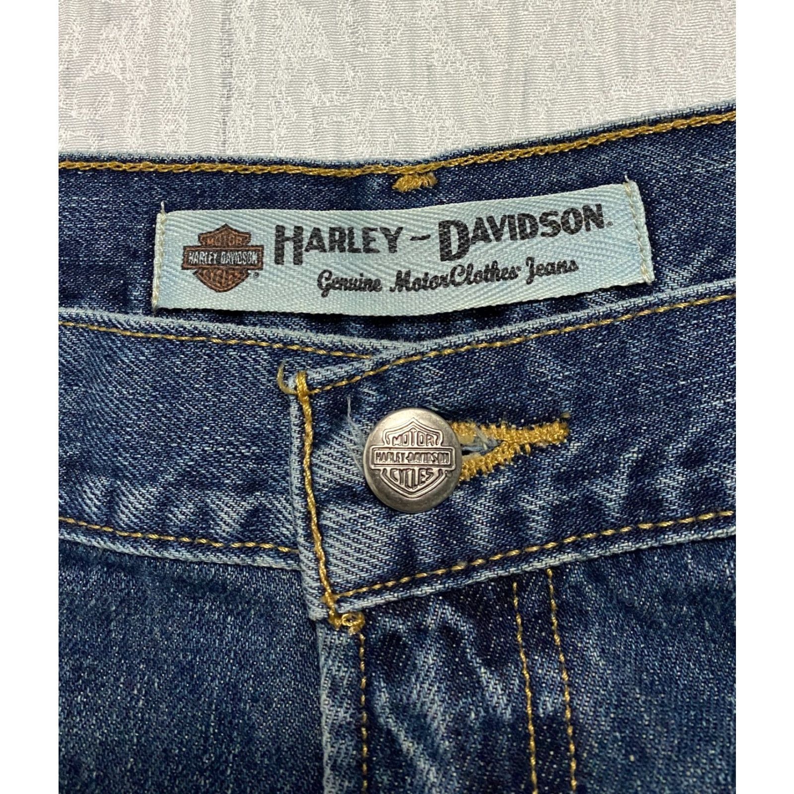 Harley Davidson Harley-Davidson Jeans Men’s 38×32 Blue Faded Straight Motorcycle Denim 5-Pocket Classic Button Zip Size US 38 / EU 54 - 5 Thumbnail