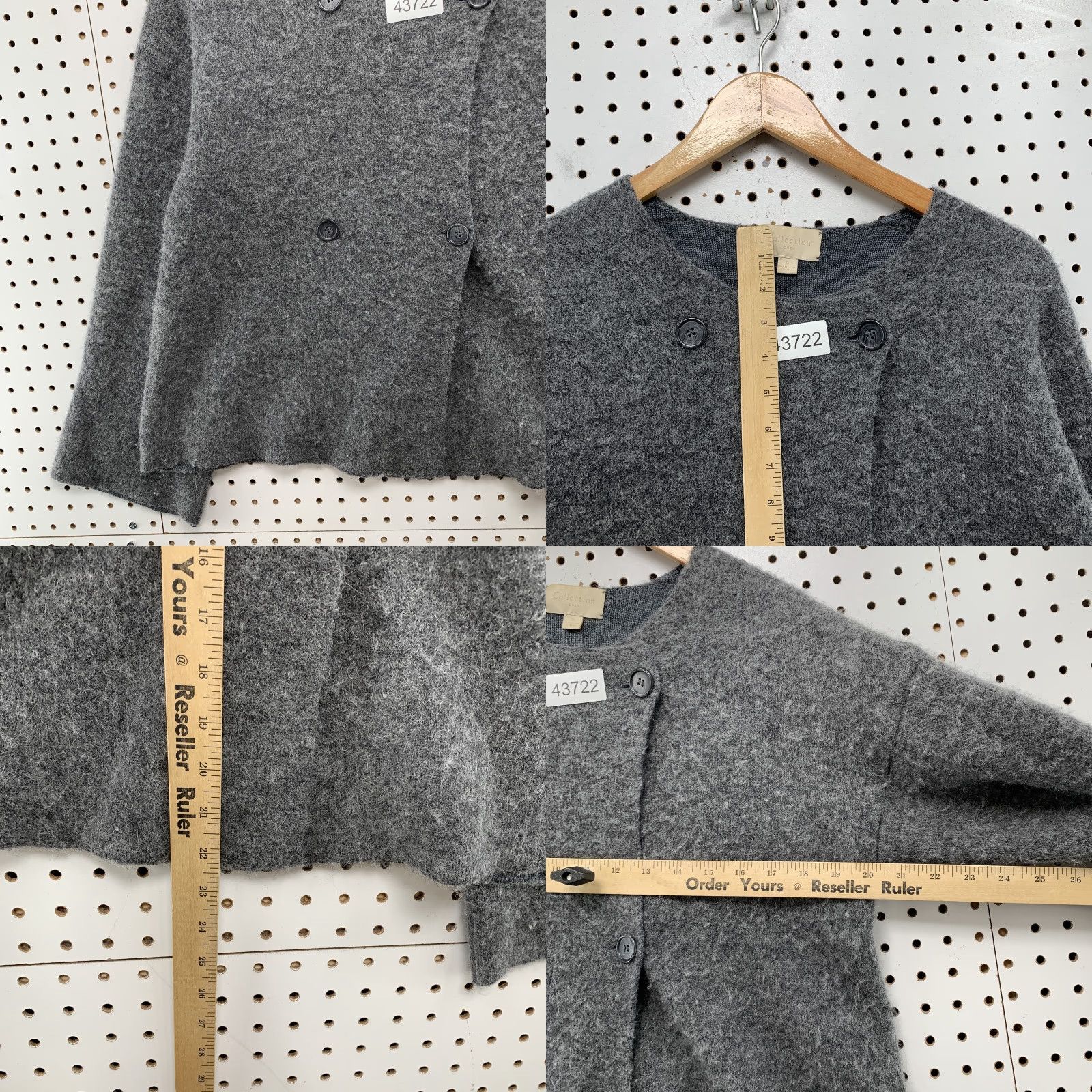 J.Crew J.CREW Wool Alpaca Blend Cardigan Gray Cardigan Womens Small Button Up Collection Wool Alpaca Blend Gray Cardigan Womens Small Button Up JCrew Size S / US 4 / IT 40 - 8 Thumbnail