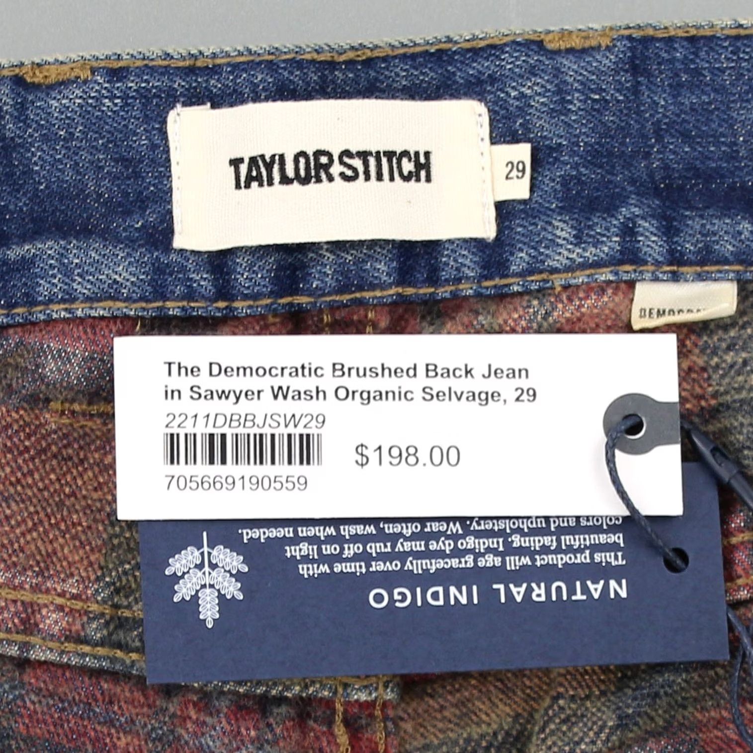Taylor Stitch Taylor Stitch Democratic Brushed Back Jean Pants Organic Selvage Sawyer Wash 29 Mens Jeans Regular Sawyer Wash VINTAGE? Size US 29 - 4 Thumbnail