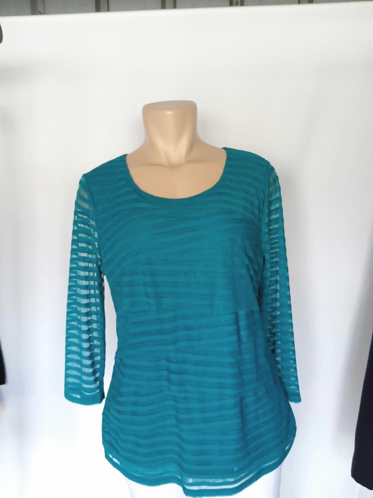 Alfani Stylish Alfani Teal Striped Top - Size M Size M / US 6-8 / IT 42-44 - 1 Thumbnail