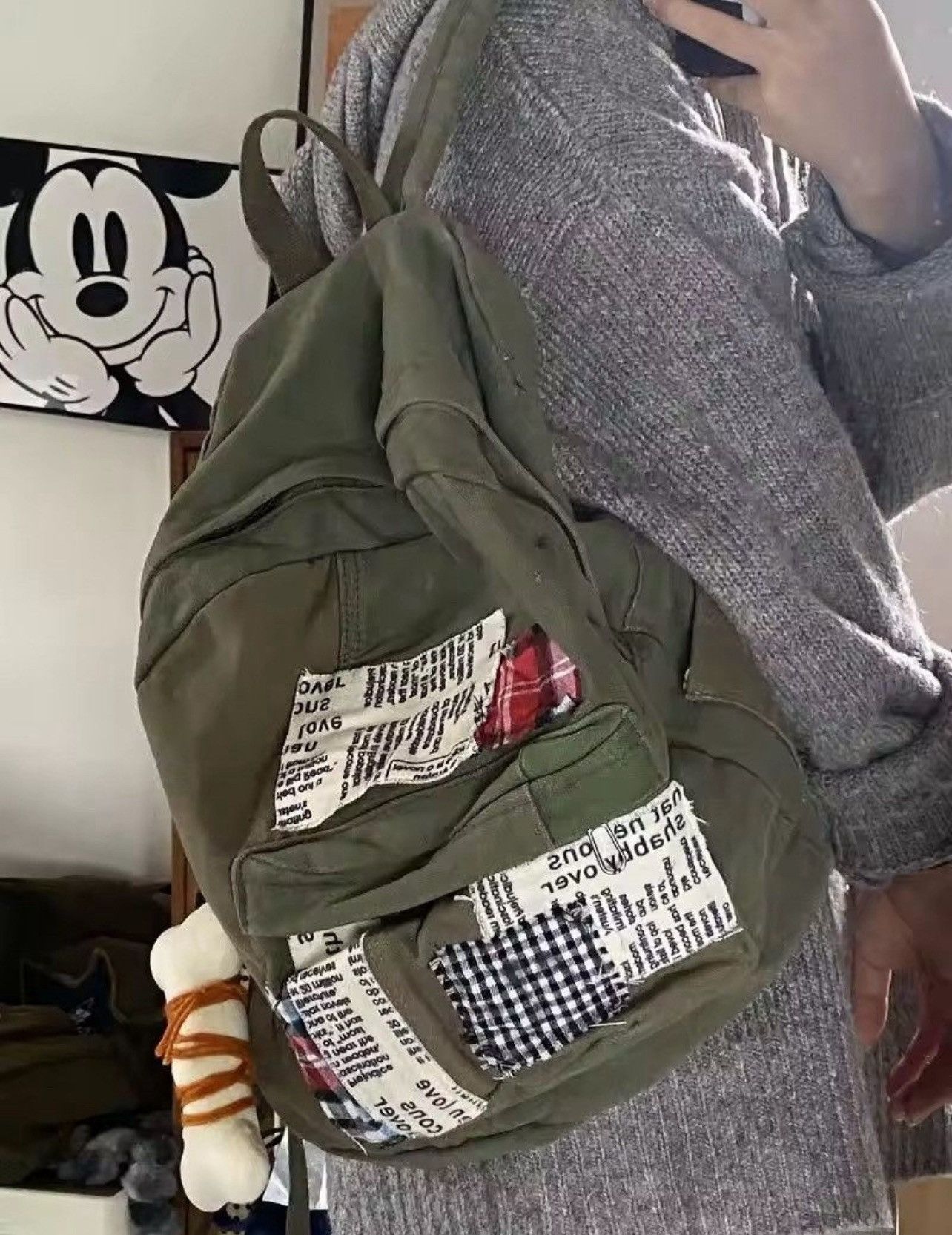 Other Japan Military Green Patchwork Backpack Bag Size ONE SIZE - 3 Thumbnail