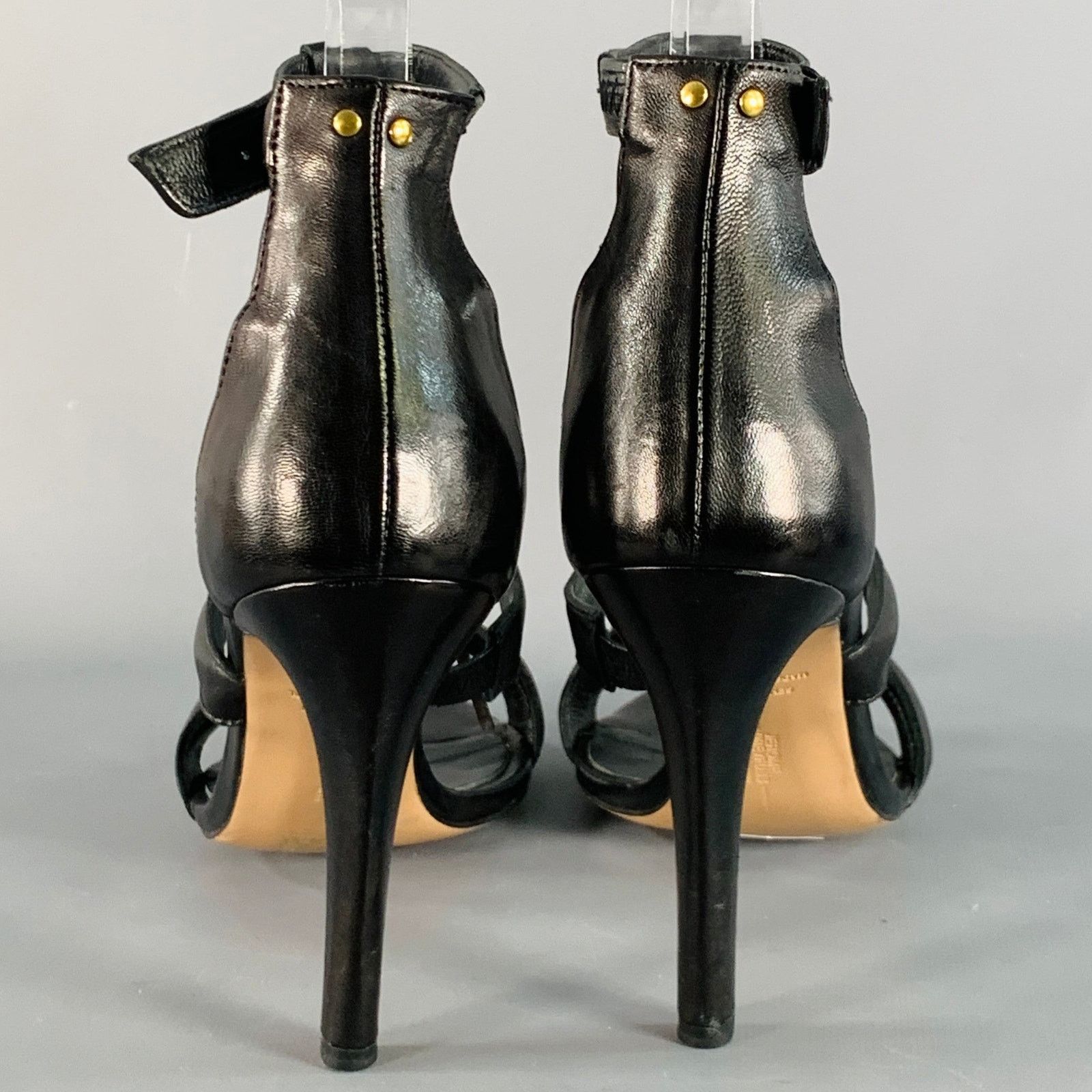 Jerome Dreyfuss JEROME DREYFUSS Size 7 Black Leather Fringed Stiletto Pumps Size US 7 / IT 37 - 3 Thumbnail