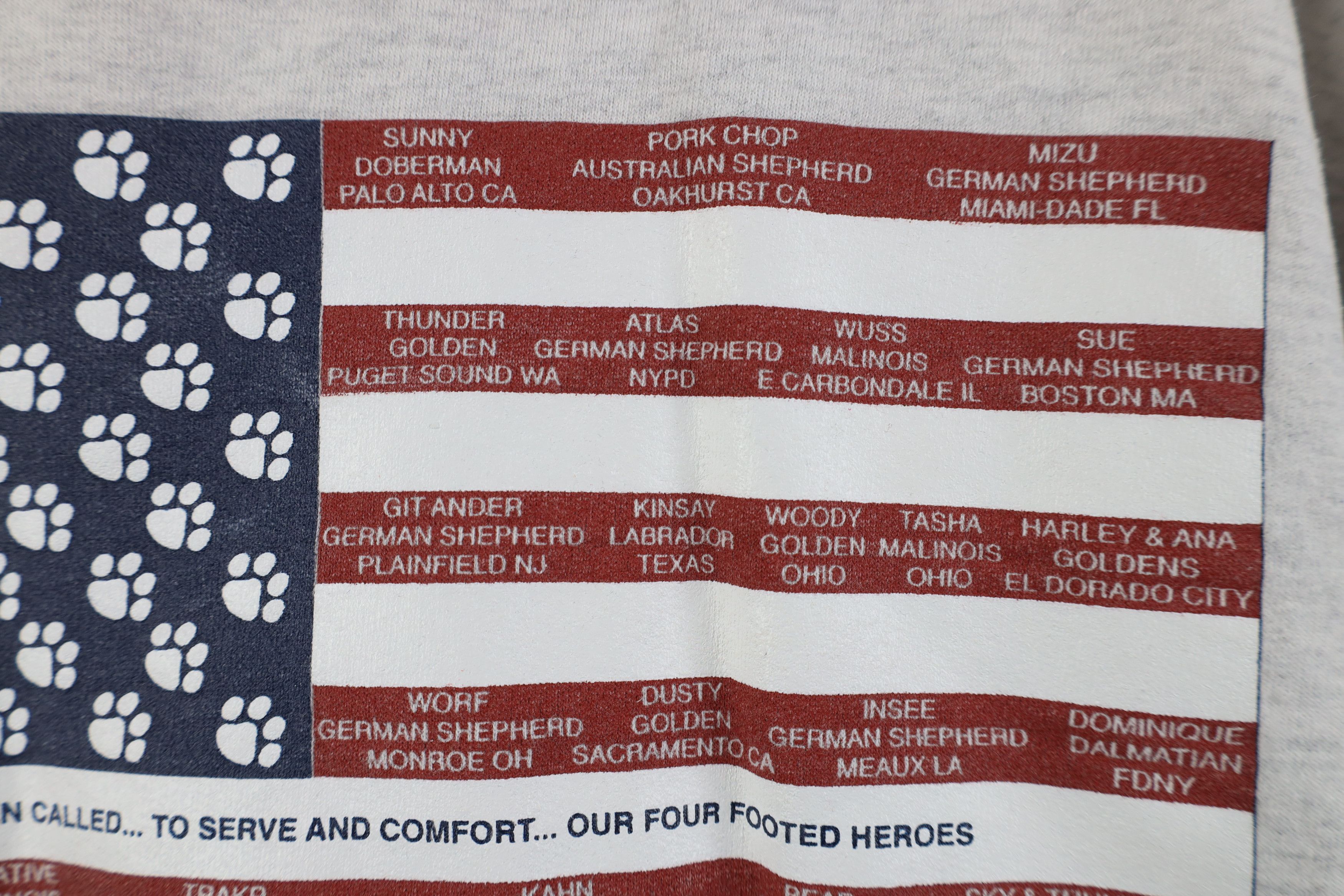 Vintage Vintage Y2K 2001 K9 Dog Memorial USA Flag Sweatshirt Size XL / US 12-14 / IT 48-50 - 5 Thumbnail