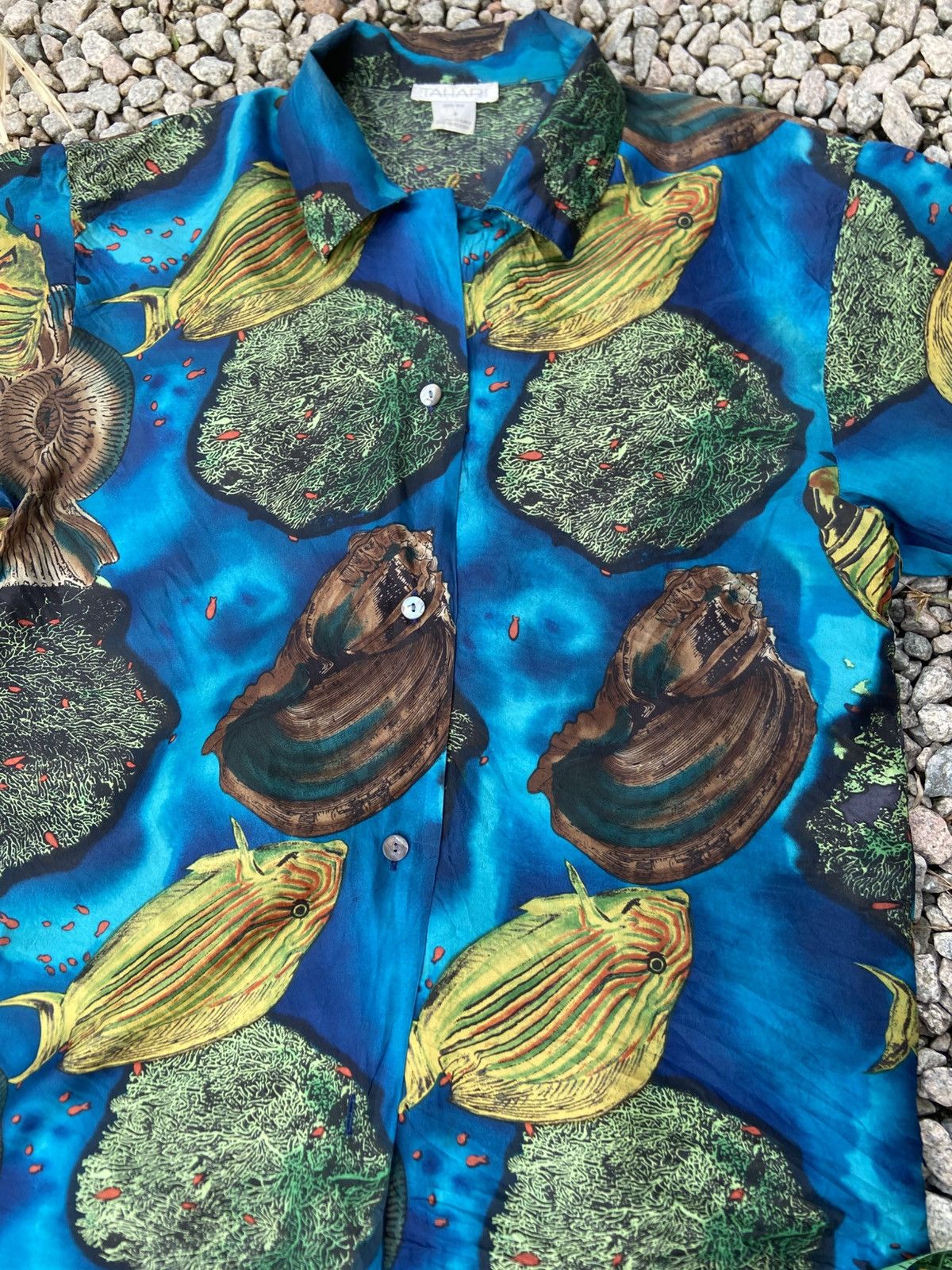 Elie Tahari Vintage TAHARI silk tropical fish in ocean all over print Size US L / EU 52-54 / 3 - 4 Thumbnail