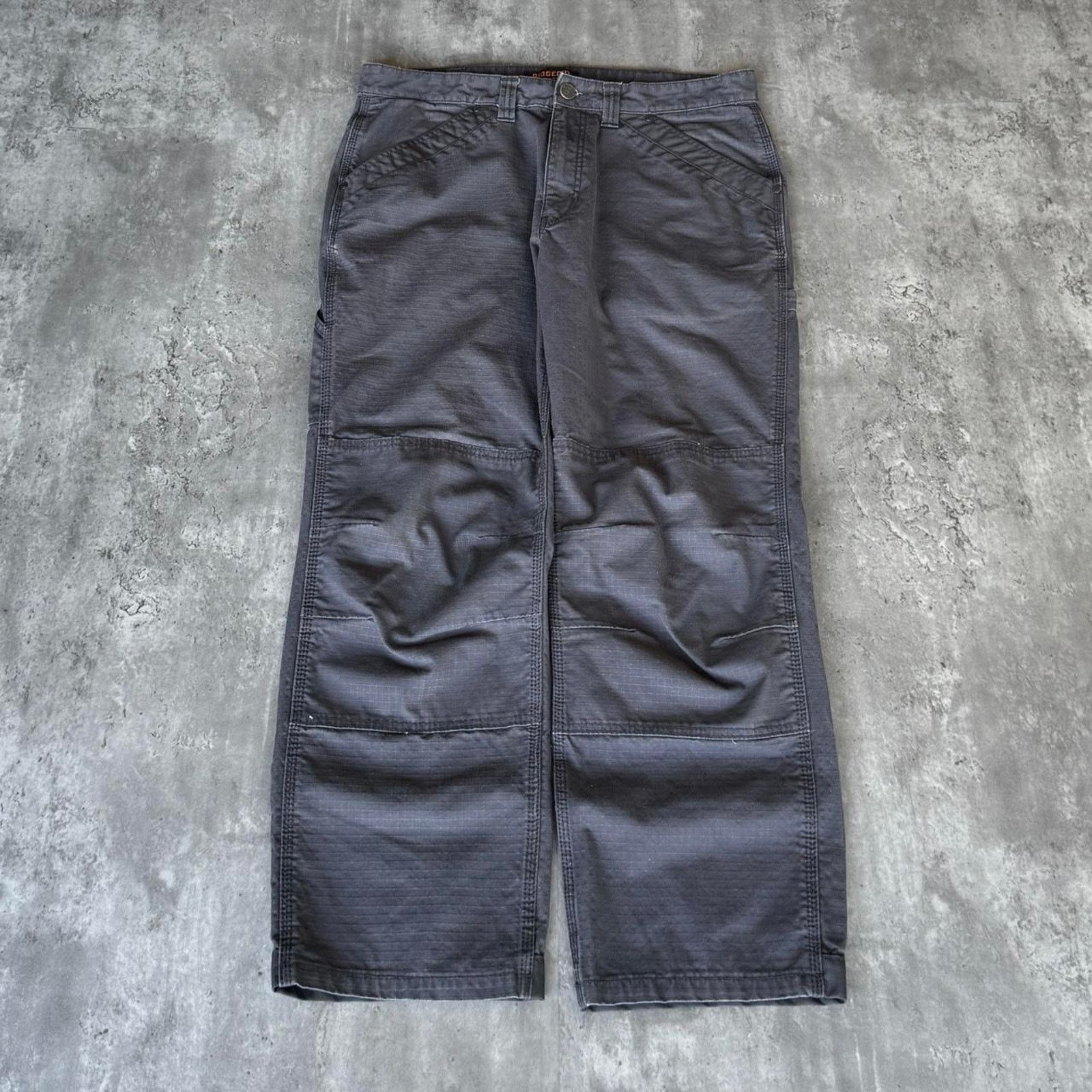 Carhartt × Carhartt Wip × Vintage Vintage Y2K Wolf Grey Double Knee Baggy Carpenter Pants Size US 36 / EU 52 - 1 Thumbnail