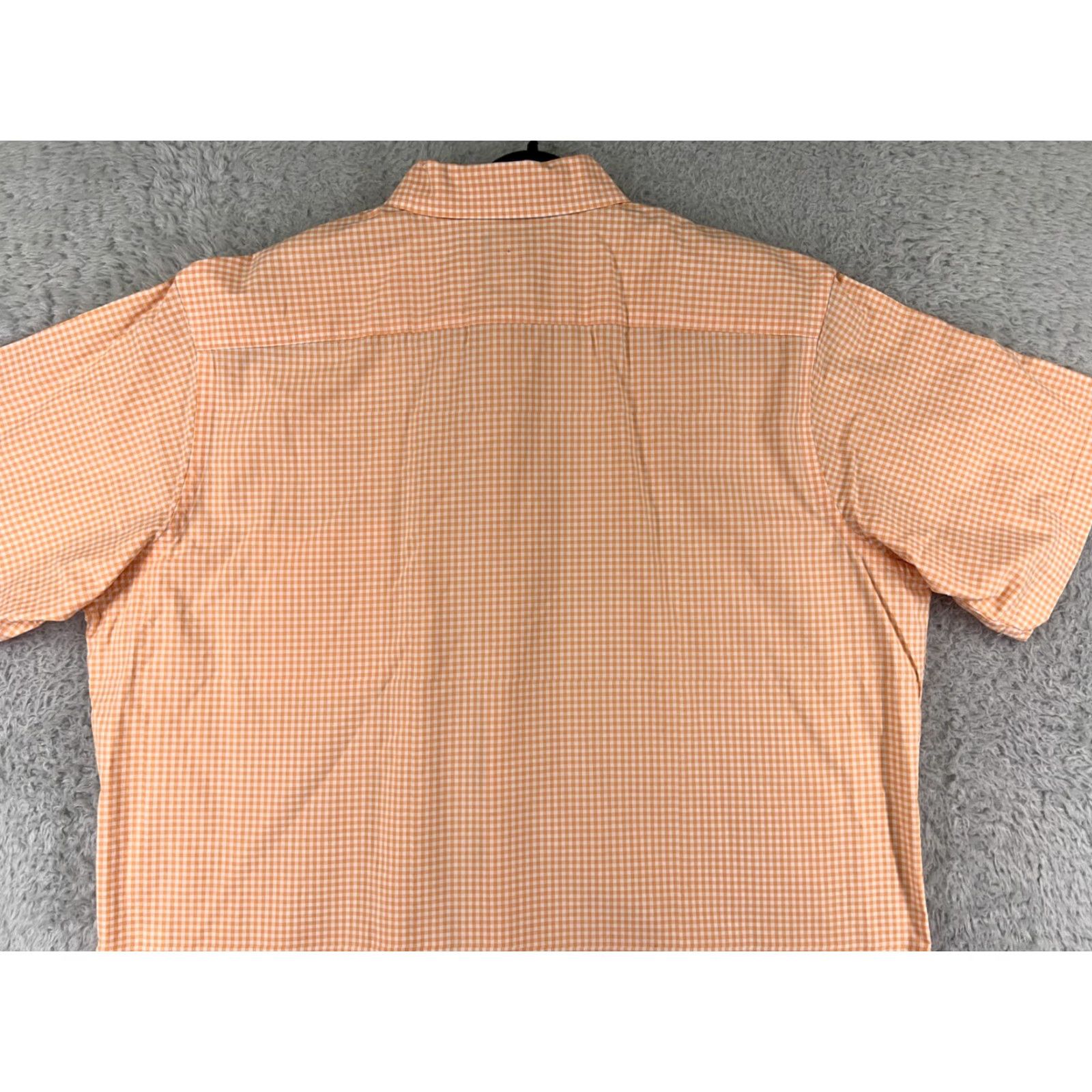Tailorbyrd TAILORBYRD Shirt Mens XL Orange Plaid 100% Cotton Button-Up Golf Casual Workwear Mens, Classic, Designer, American, 90s Theme? Size US XL / EU 56 / 4 - 7 Thumbnail