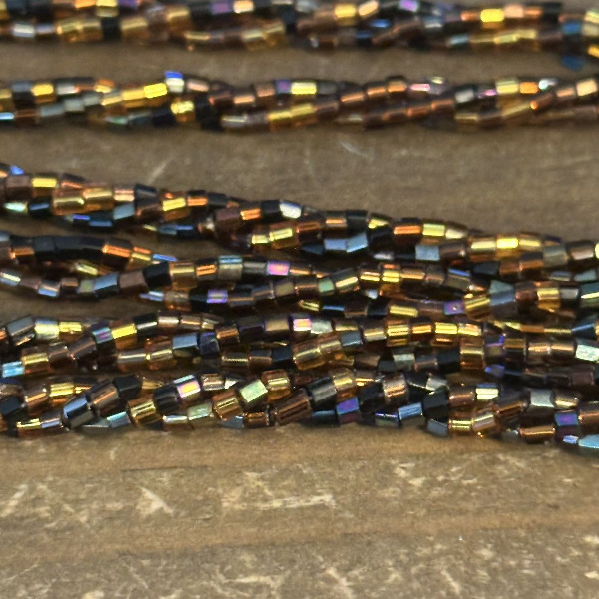 Vintage Vintage braided black and amber glass bead lariat necklace Size ONE SIZE - 3 Thumbnail