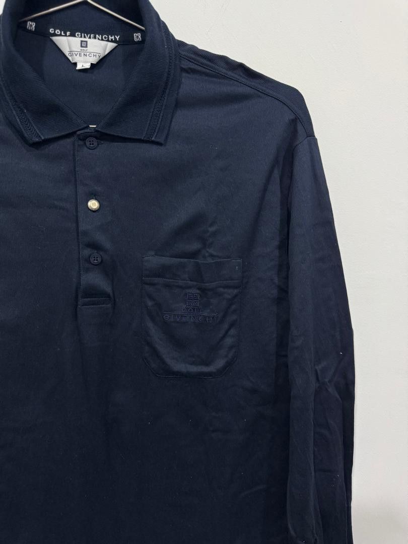 Givenchy Vintage Givenchy Golf Long Sleeve Polo Tee Size US L / EU 52-54 / 3 - 3 Thumbnail