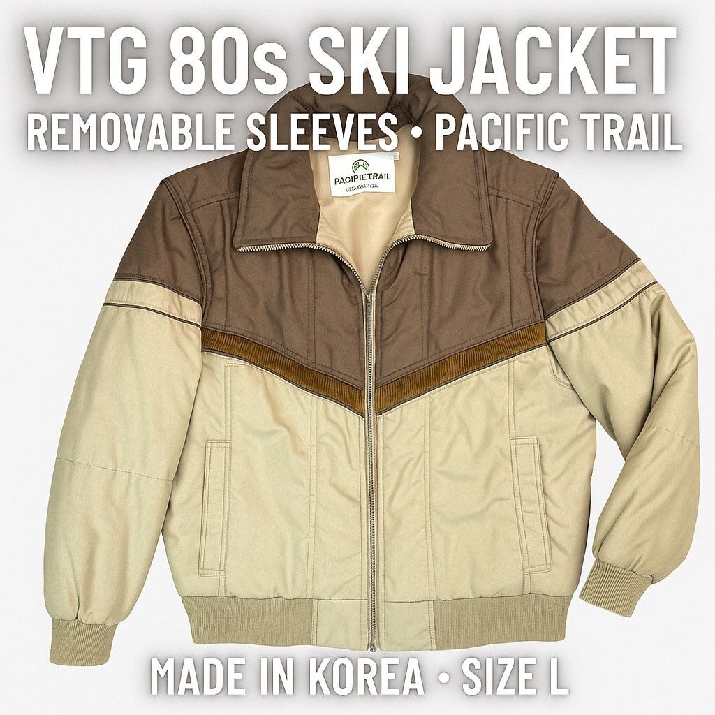 Pacific Trail VTG Pacific Trail 80s Brown Puffer L Removable Sleeves Size US L / EU 52-54 / 3 - 1 Thumbnail