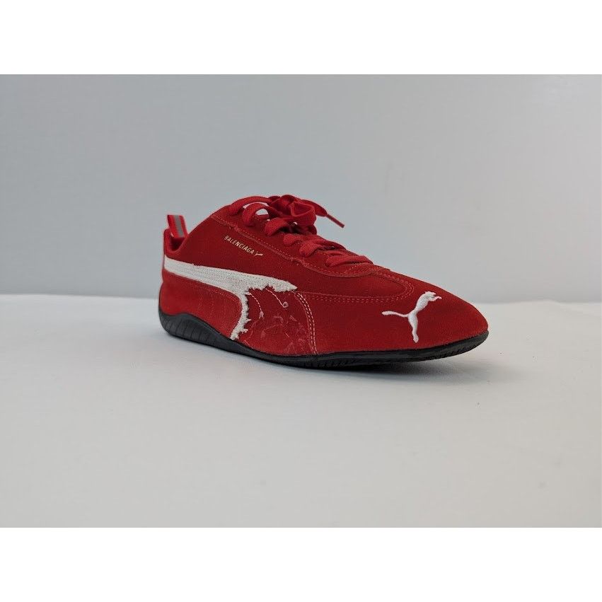 Balenciaga × Puma o1rshd1 Q:2 / Speedcat Destroyed Low Top Sneaker in Red Size US 10 / EU 43 - 2 Thumbnail