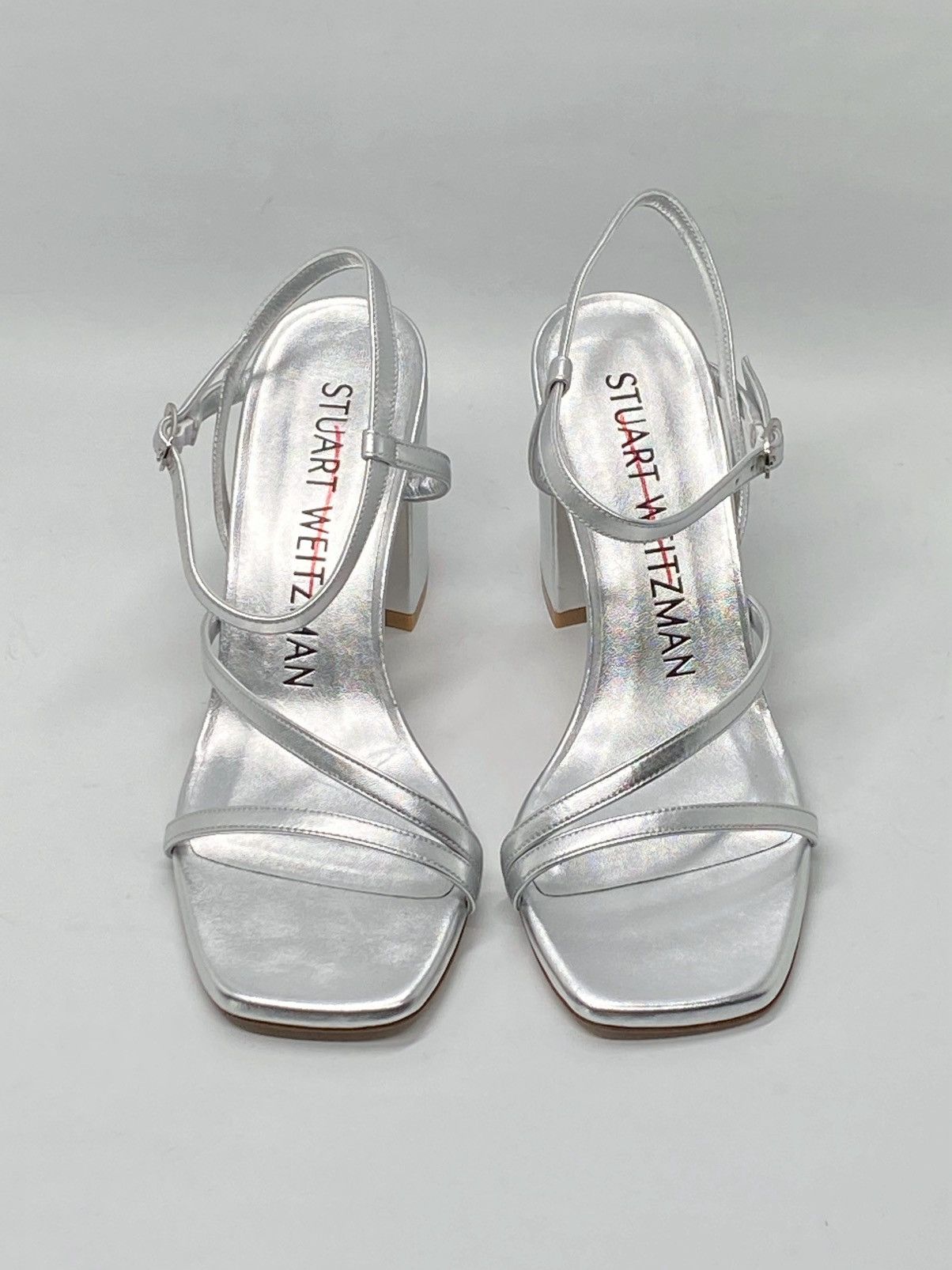 Stuart Weitzman Stuart Weitzman Metallic Leather Block-Heel Sandals size 6.5 Size US 6.5 / IT 36.5 - 3 Thumbnail
