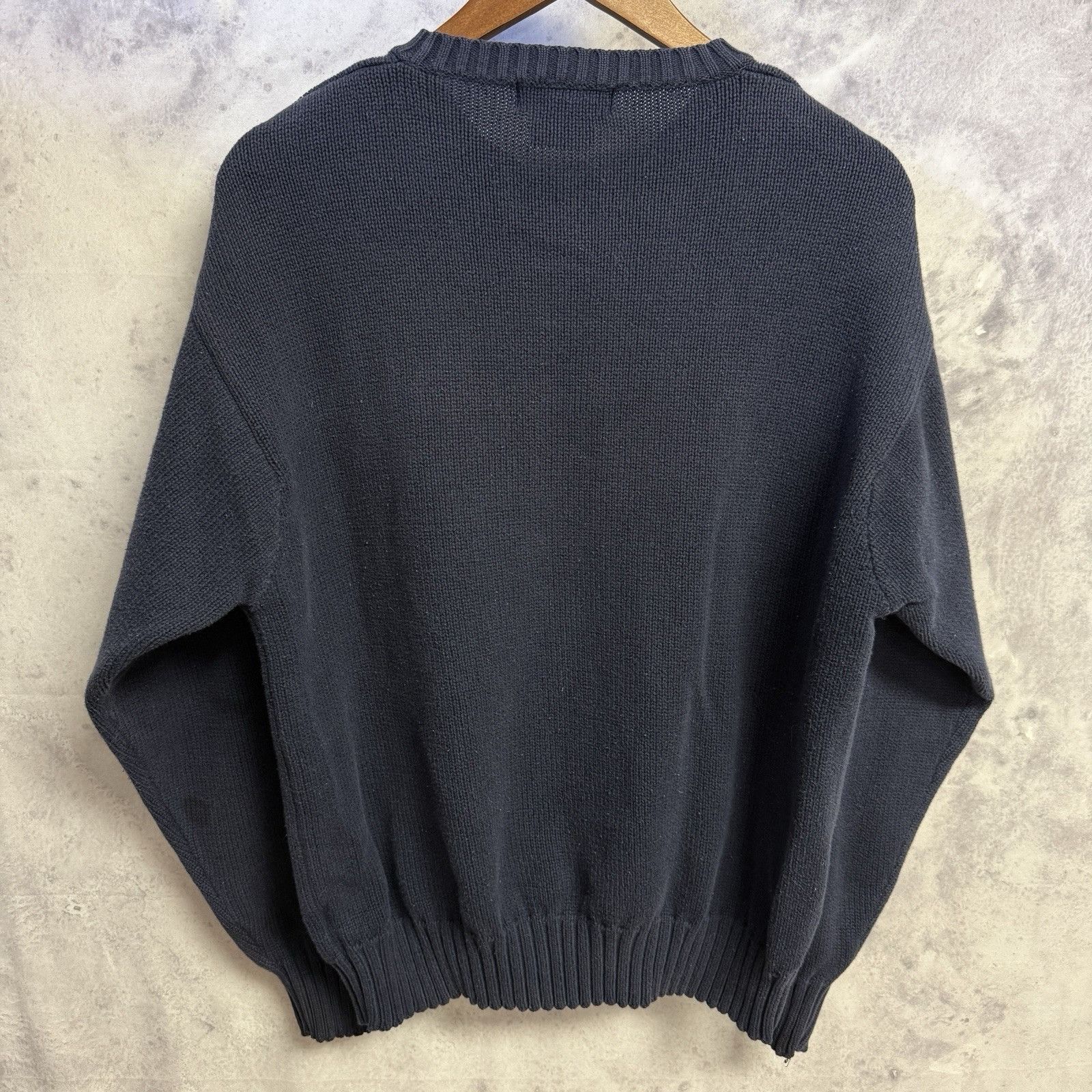Faconnable Vintage Faconnable Knit Sweater Mens Large Blue Checked Boar Size US L / EU 52-54 / 3 - 3 Thumbnail