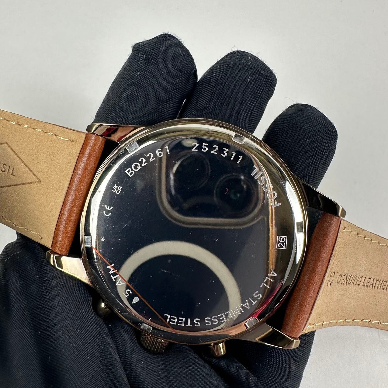 Fossil NWT Fossil Flynn Chronograph Brown Leather Men Watch BQ2261 Size ONE SIZE - 11 Thumbnail