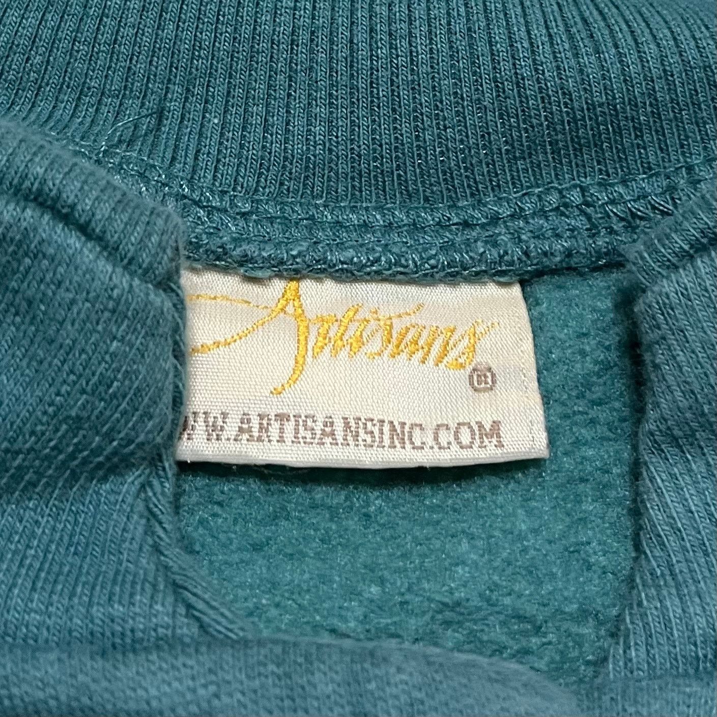 Other Vintage Artisans Bird Embroidered Cardigan Crewneck Turquois Size L / US 10 / IT 46 - 3 Thumbnail