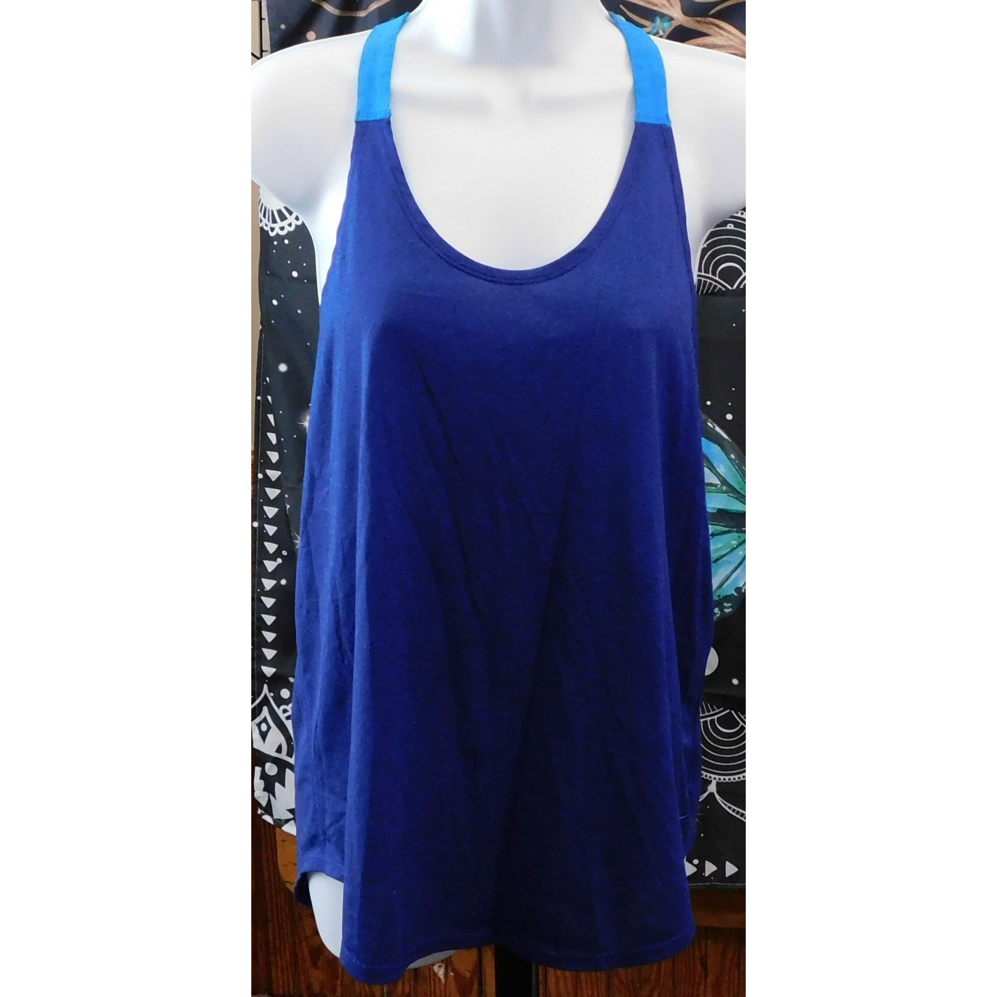 Nike Nike Dri Fit Blue Racerback Sporty Tank Top Size L / US 10 / IT 46 - 1 Thumbnail