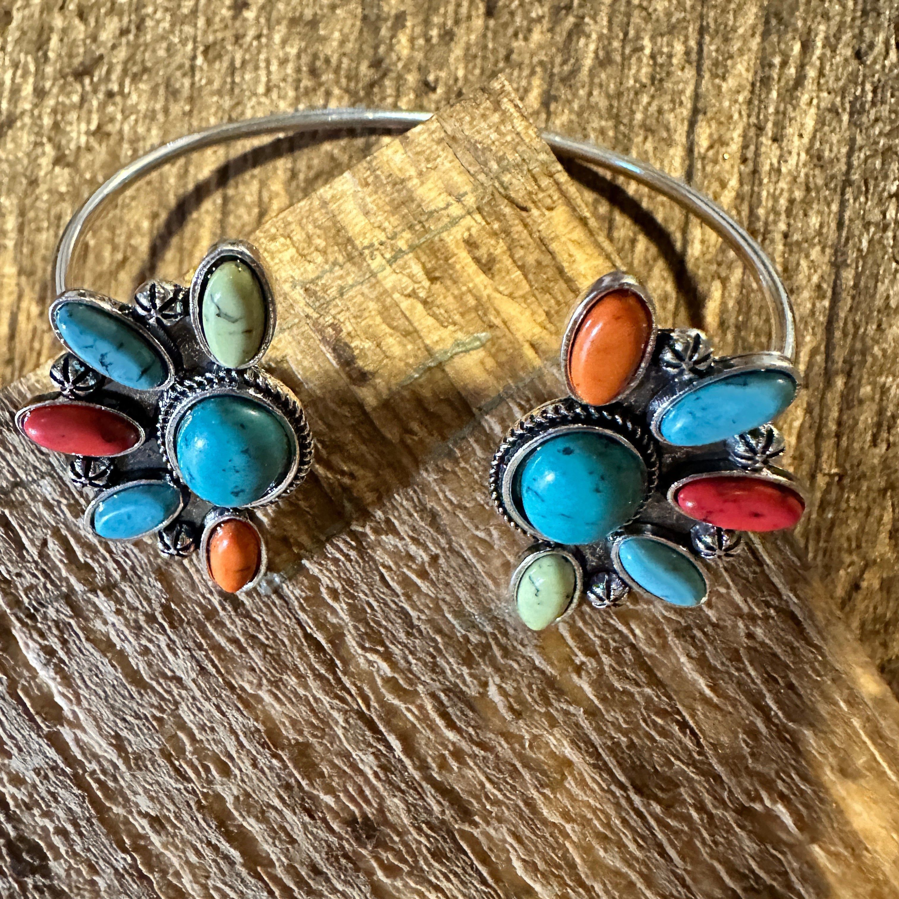 Other Southwestern-Inspired Bohemian Open Bangle with Multicolor S Size ONE SIZE - 6 Thumbnail