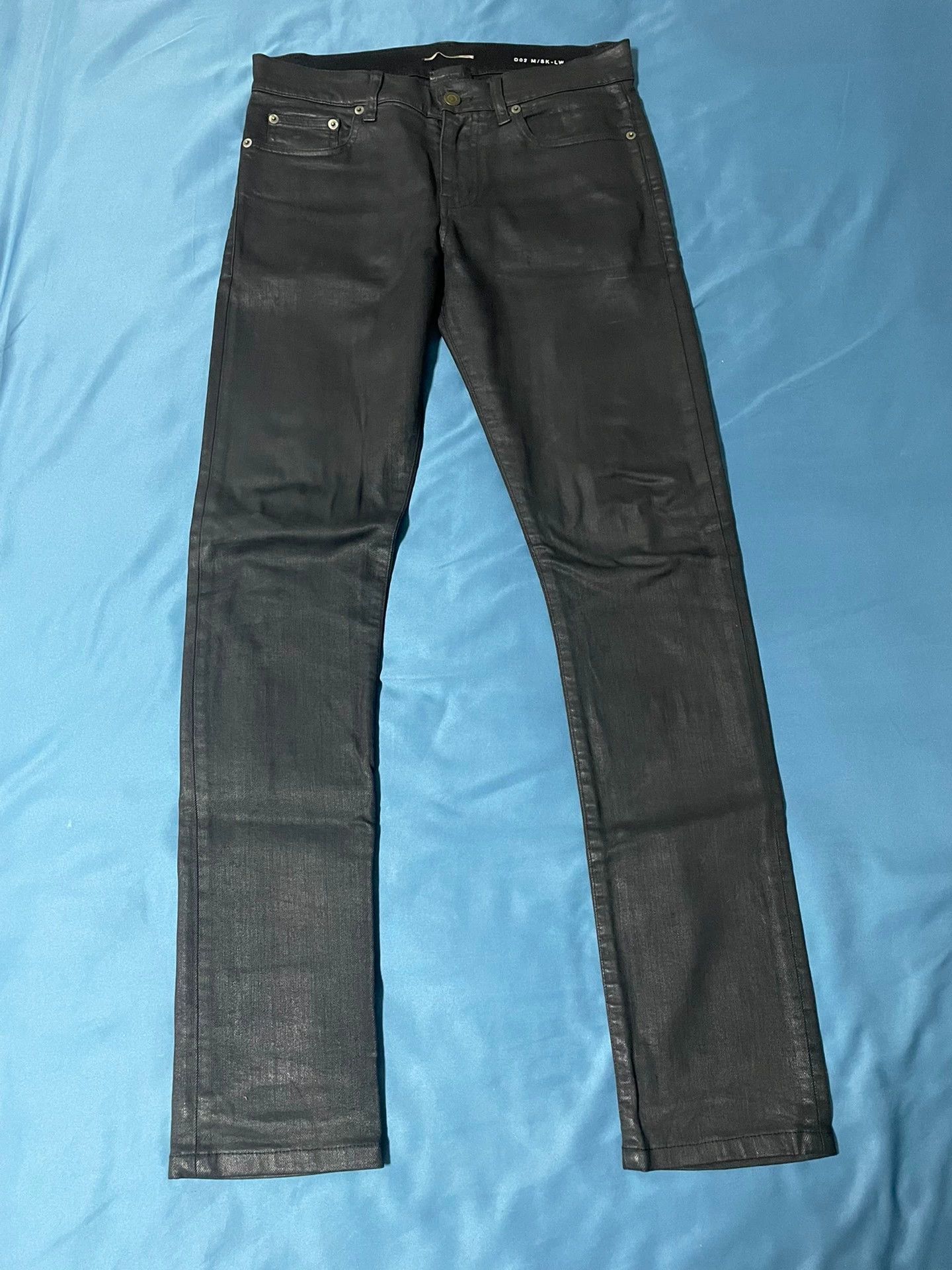 Saint Laurent Paris fw15 Showstyle waxed jeans