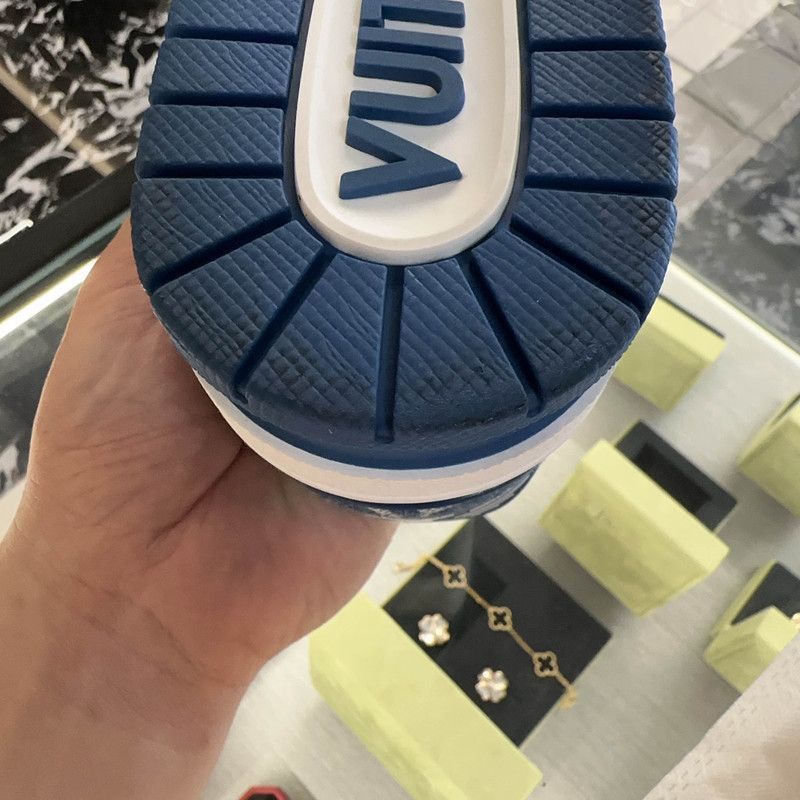 Louis Vuitton Louis Vuitton Denim-White Trainer Sneakers for Women -2505 Size US 6 / IT 36 - 8 Thumbnail