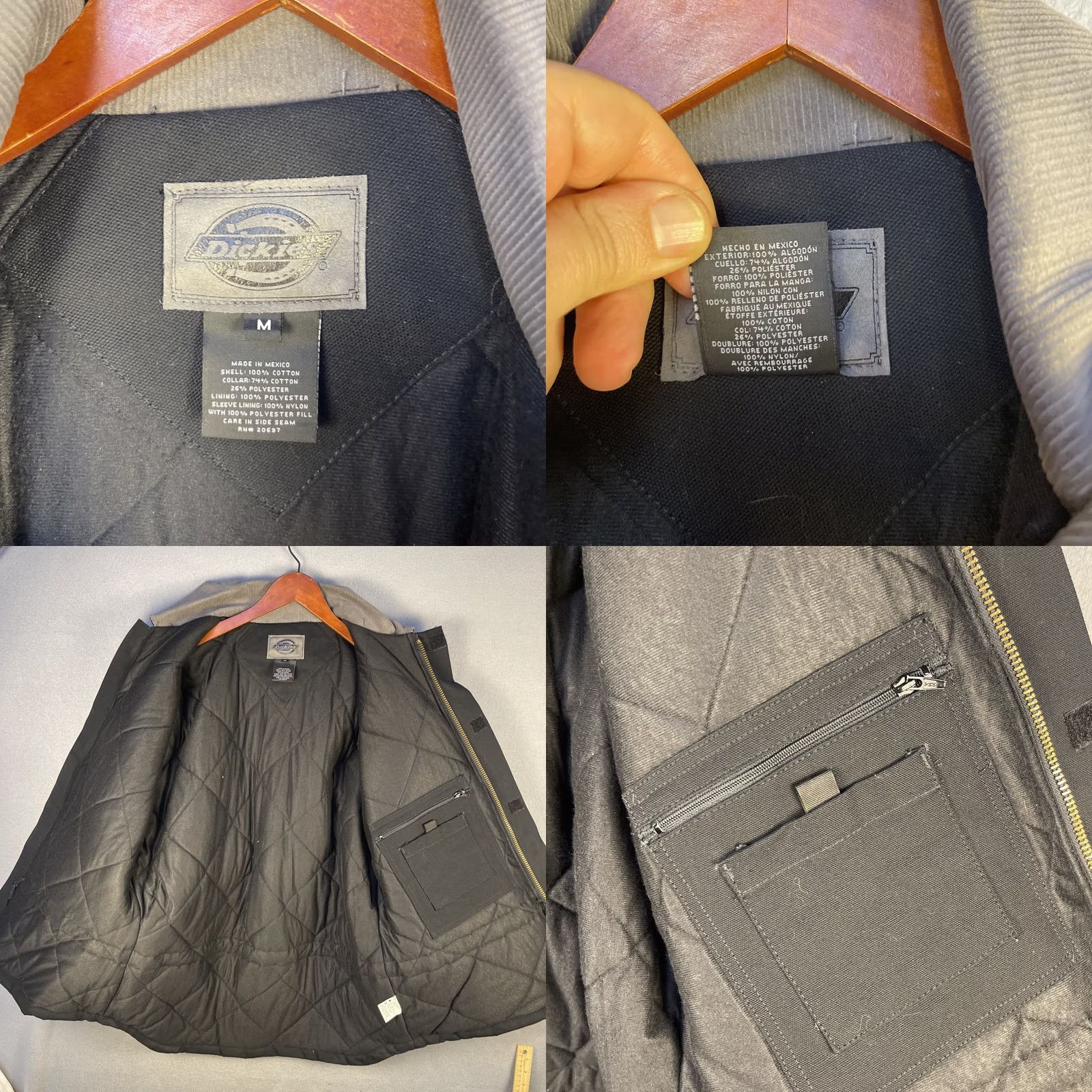 Dickies Dickies Eisenhower Jacket Mens Medium Black Zip Pockets Lined Duck Canvas Heavy Size US M / EU 48-50 / 2 - 9 Thumbnail
