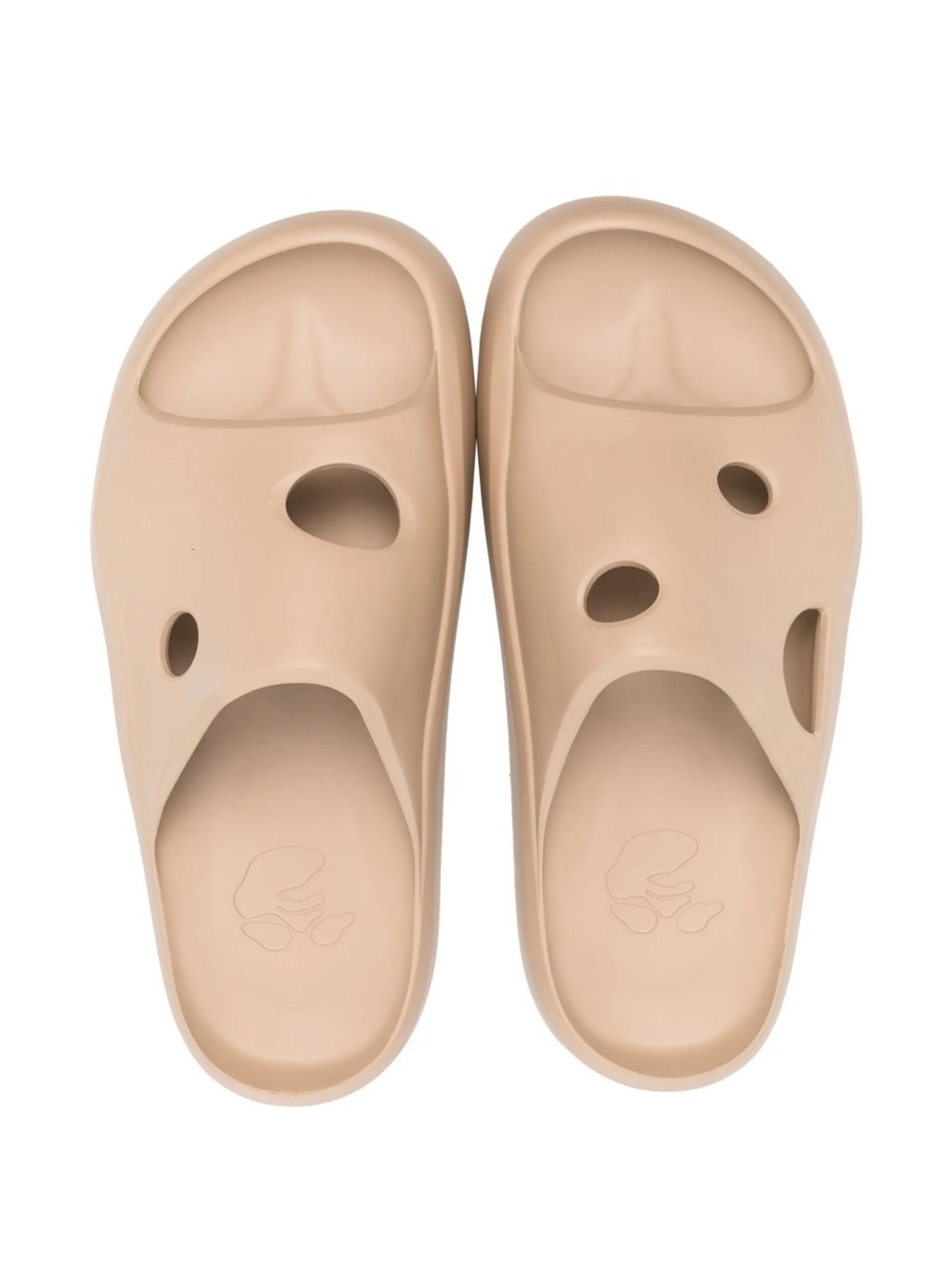 Off-White o1gr1nt0125 Meteor Rubber Slides in Beige Size US 13 / EU 46 - 4 Thumbnail