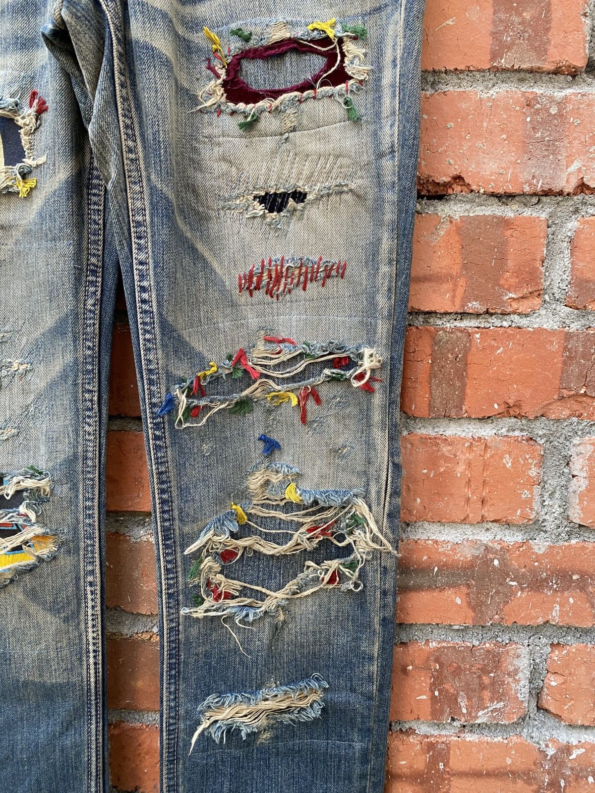 Ego Tripping × If Six Was Nine × Japanese Brand W31x32 ego tripping distressed denime japanese brand Size 31" - 3 Thumbnail
