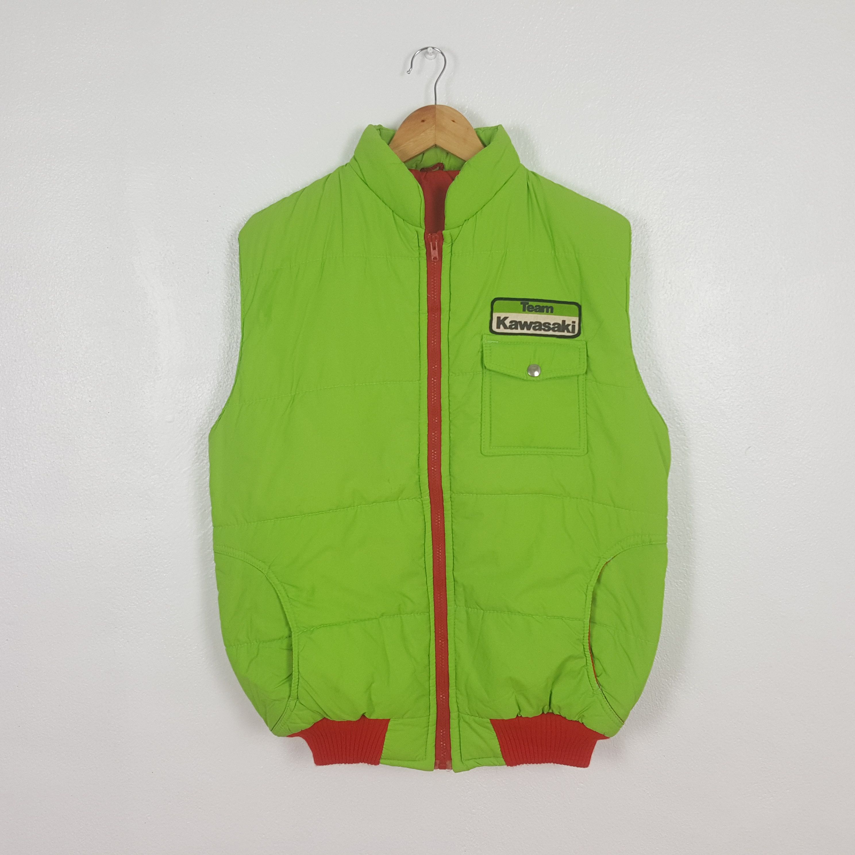 Japanese Brand Vintage Kawasaki Japanese Racing Bikers Vest Jacket C306N27 Size US M / EU 48-50 / 2 - 1 Thumbnail