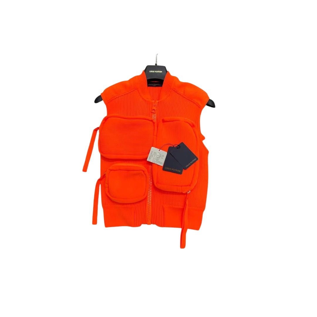 Louis Vuitton 2019 Ribbed Utility Gilet Vest w/ Tags - Orange