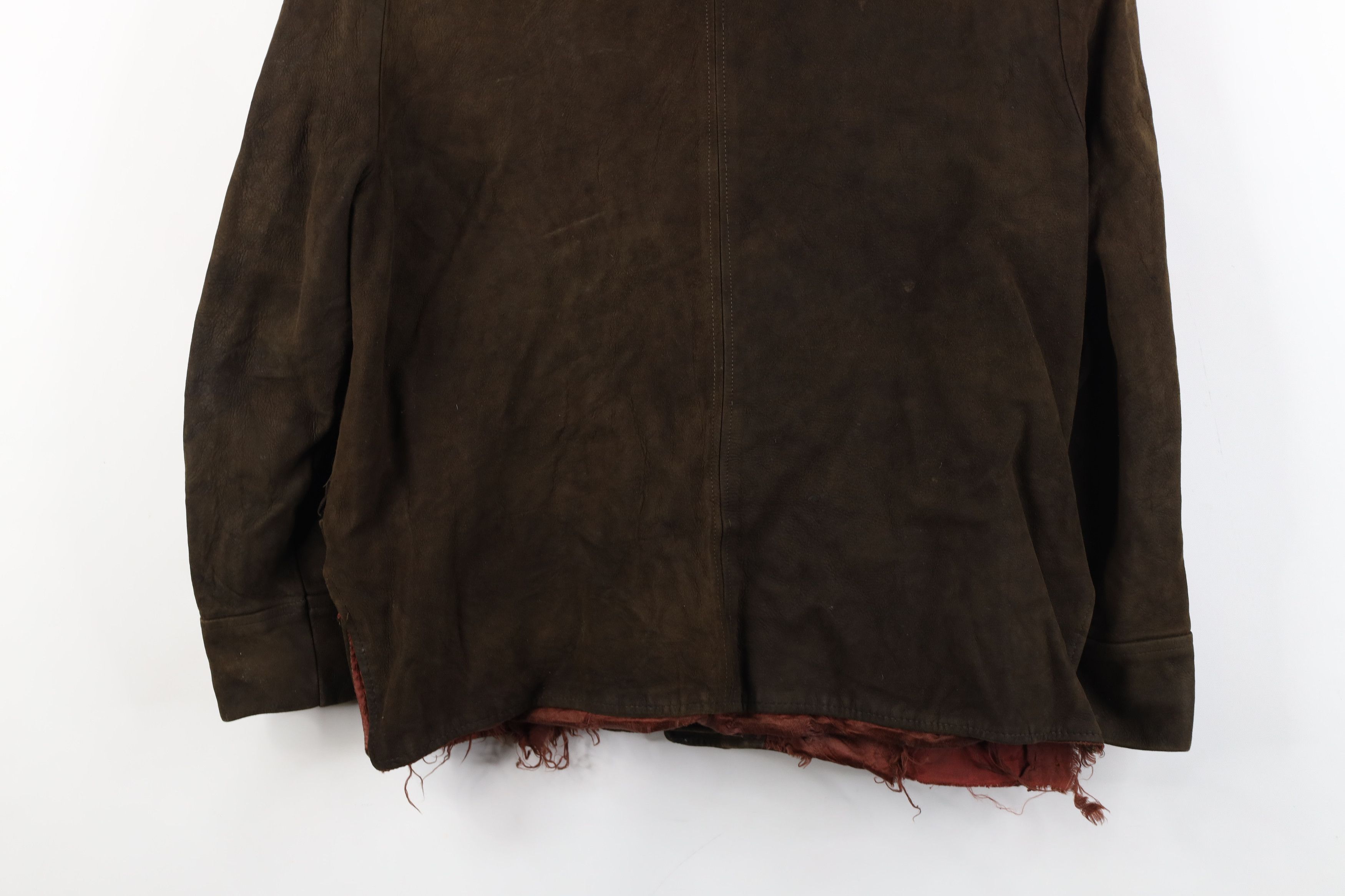 Vintage Vintage 60s 70s Streetwear Suede Leather Jacket Brown Size M / US 6-8 / IT 42-44 - 15 Thumbnail