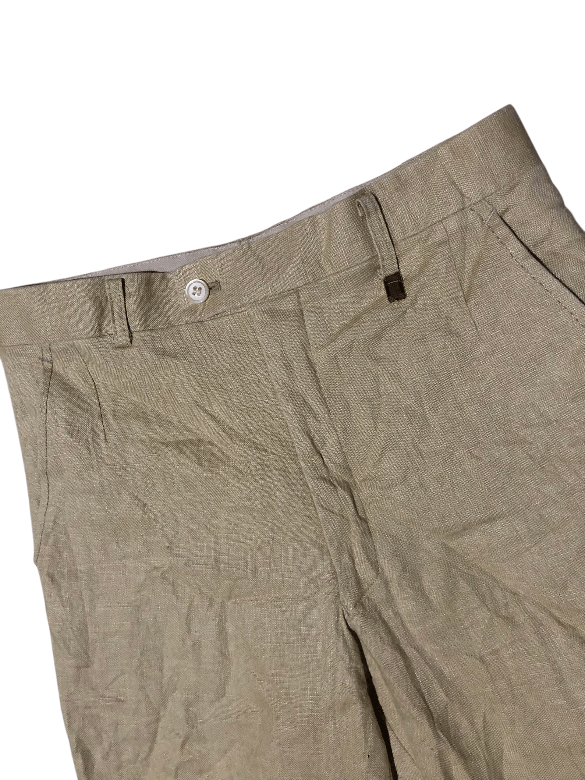 Lanvin Vintage 80's Lanvin Paris 100% Linen Trousers Size 28" / US 6 / IT 42 - 2 Thumbnail