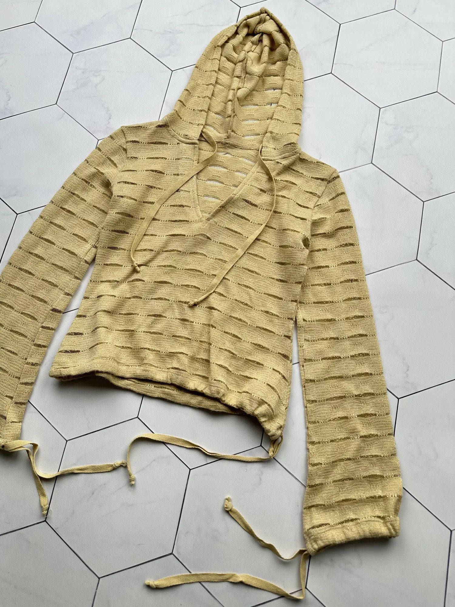 Vintage Vintage Mesh Bondage Hoodie (B428)E2 Size S / US 4 / IT 40 - 3 Thumbnail