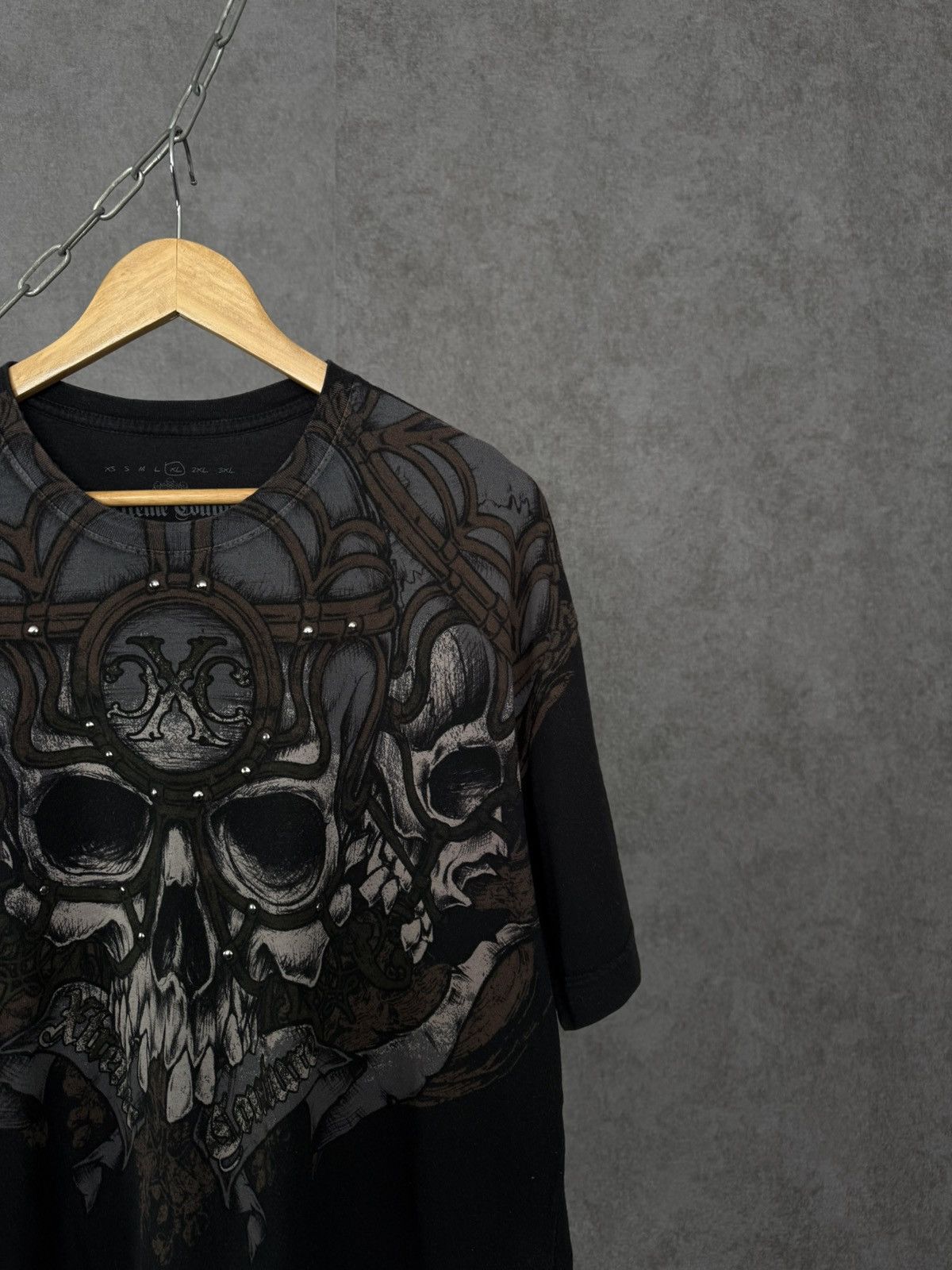 Affliction Xtreme Couture made in USA skulls tee Size US XL / EU 56 / 4 - 2 Thumbnail