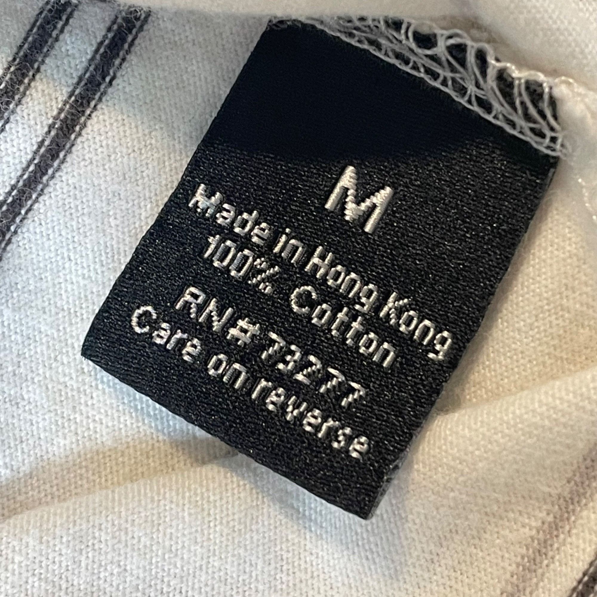 Apt. 9 APT. 9 Men's Striped Polo Shirt M White & Black 100% Cotton Size US M / EU 48-50 / 2 - 5 Thumbnail