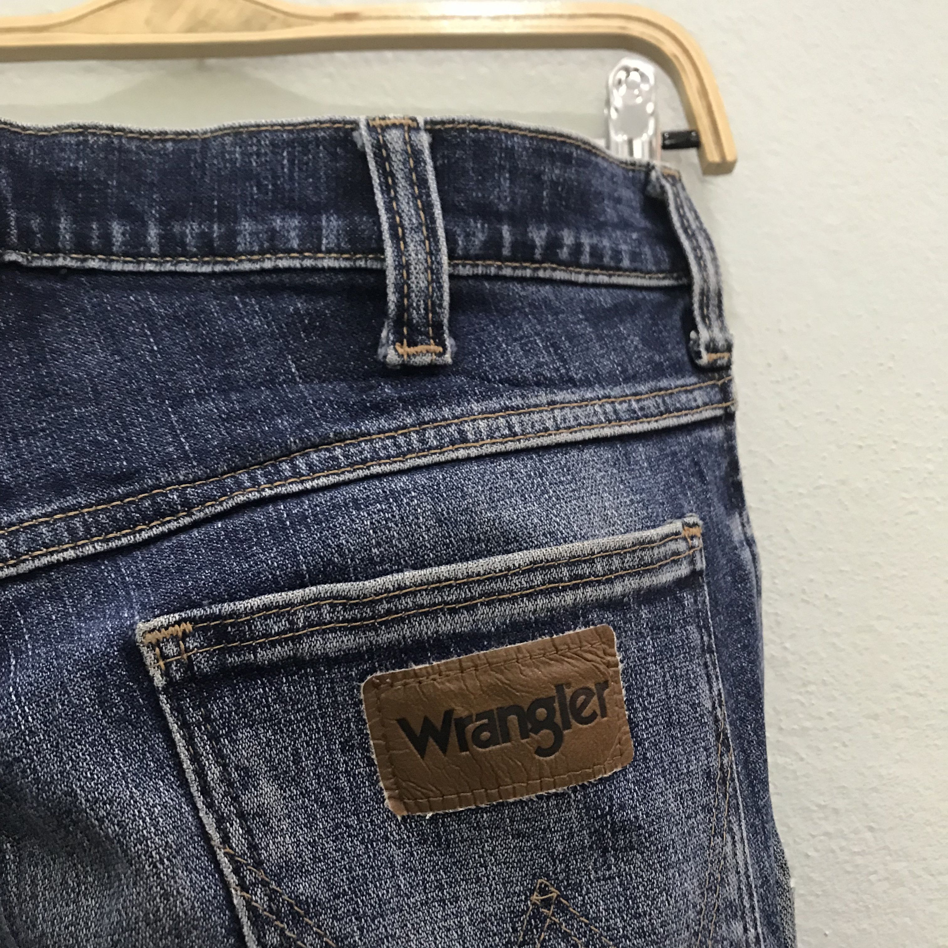 Wrangler Vintage Retro Wrangler Distressed Faded Blue Jeans Size US 30 / EU 46 - 10 Thumbnail