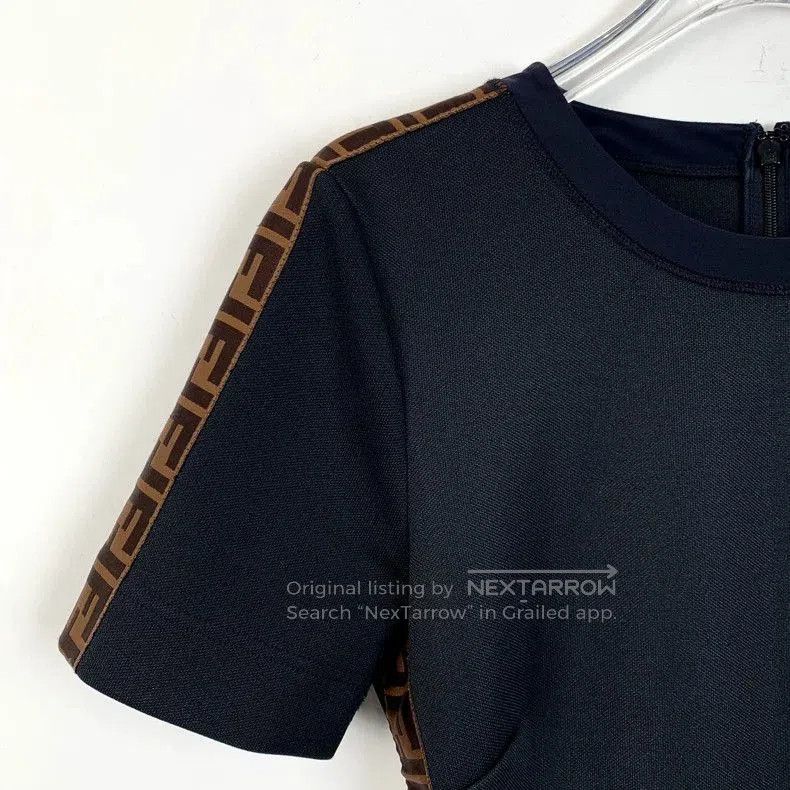 Fendi Fendi Black Logo Panel Short Sleeve Dress. Size ONE SIZE - 3 Thumbnail
