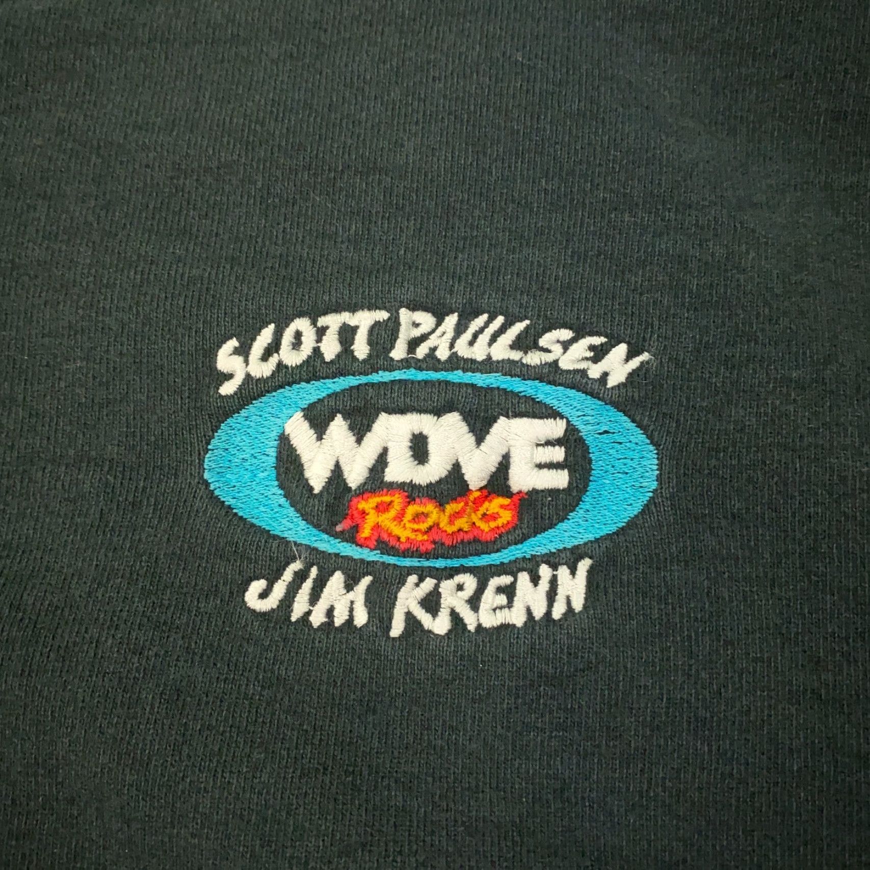 Fruit Of The Loom VINTAGE Pittsburgh WDVE Radio Logo Sweatshirt Men XL Black Fleece Pullover Size US XL / EU 56 / 4 - 2 Thumbnail