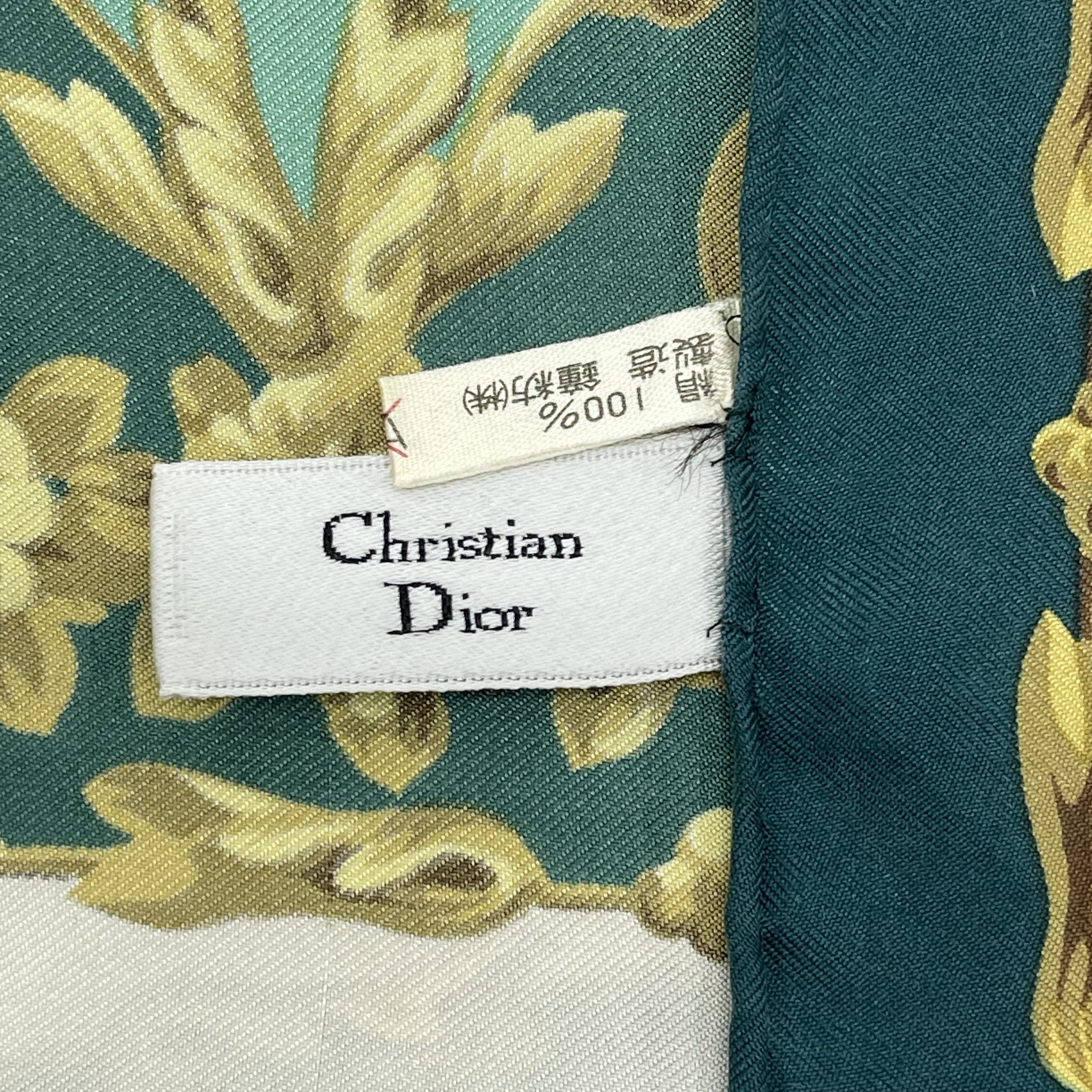 Christian Dior Monsieur Vintage Christian Dior Silk Scarf - S7031 Size ONE SIZE - 6 Thumbnail