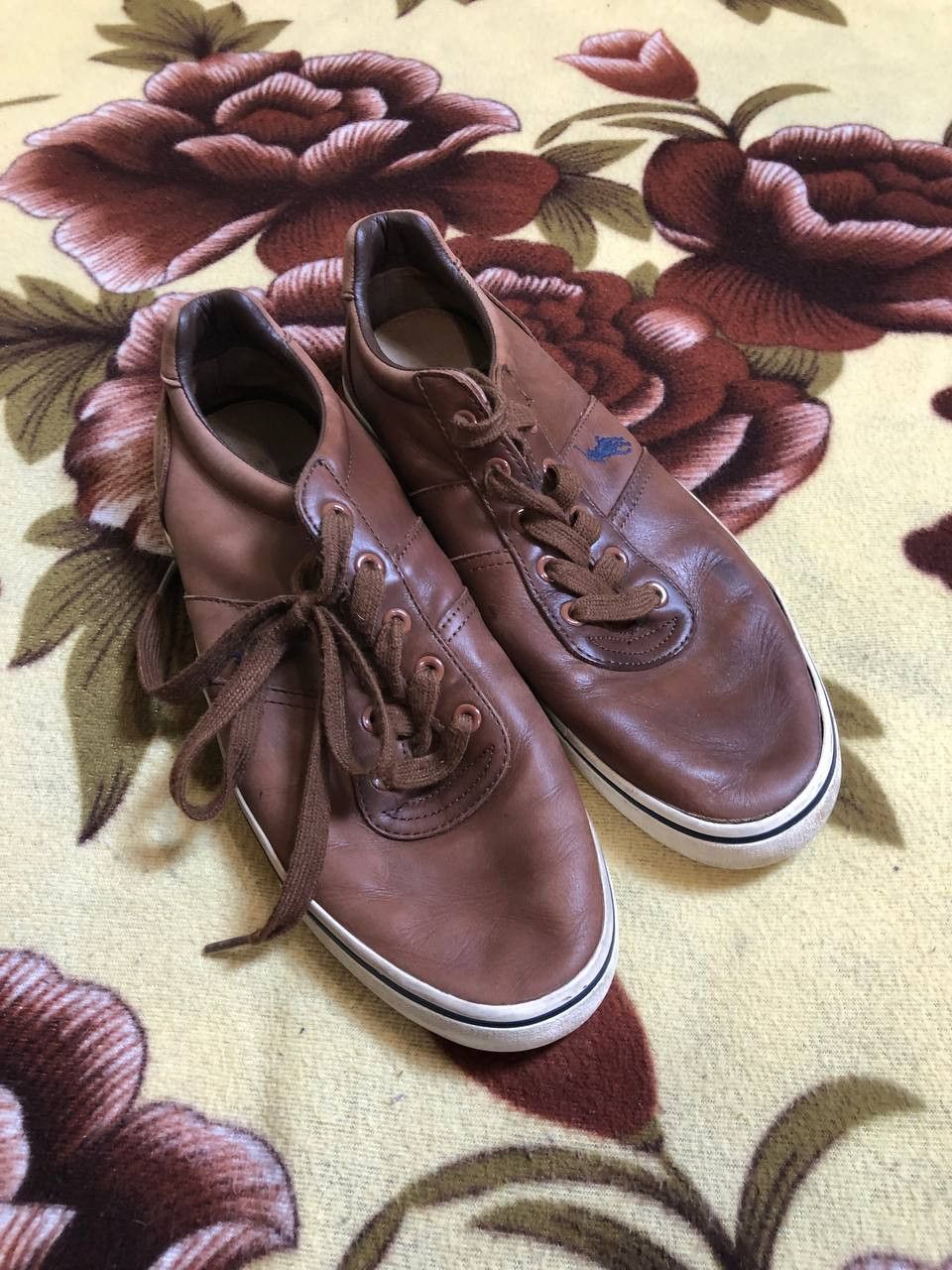 Polo Ralph Lauren Polo Ralph Lauren Hanford Sneakers Mens Brown Leather Size US 10 / EU 43 - 1 Thumbnail