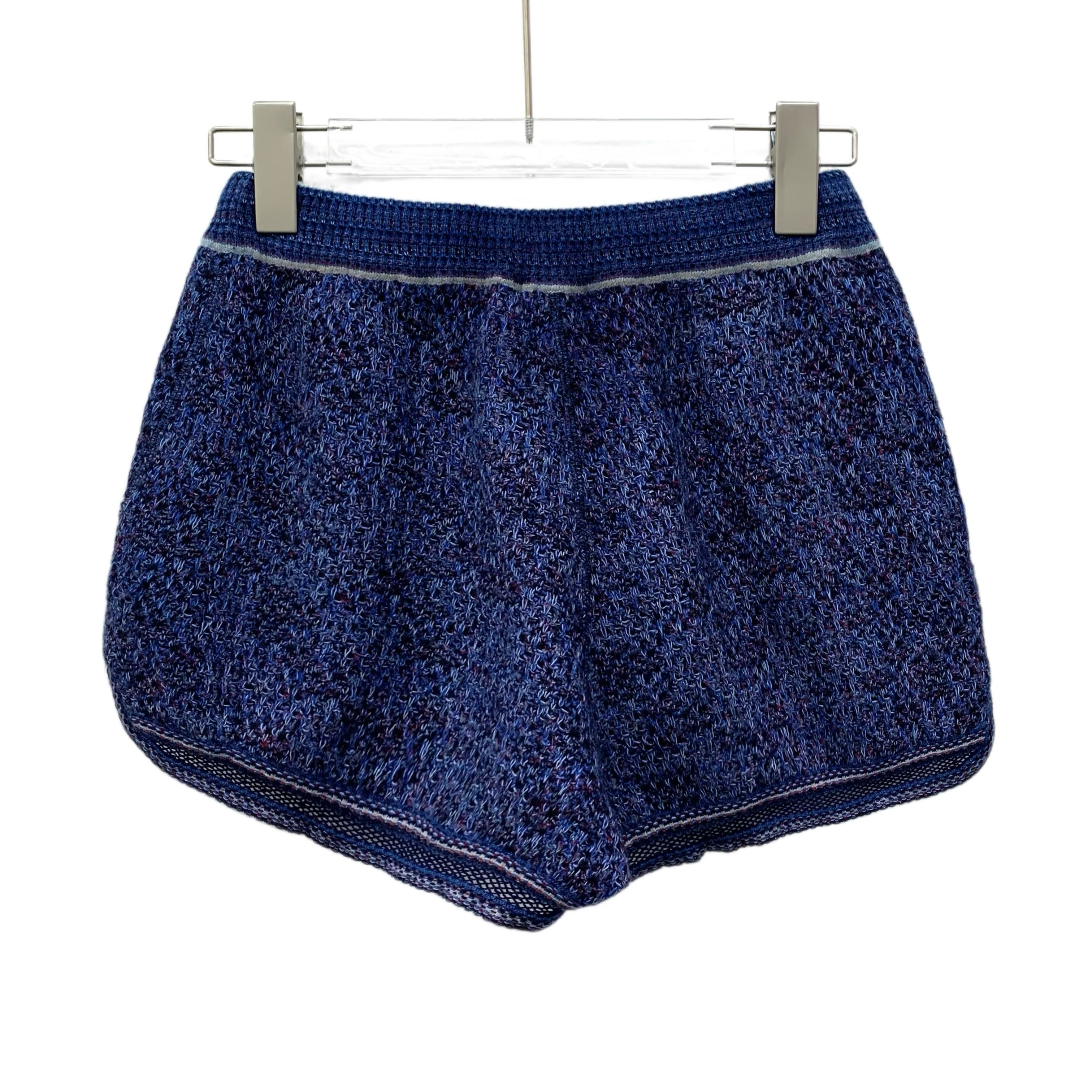 Chanel Chanel Navy Logo Drawstring Cotton Knit Shorts (Size S) Size 26" / US 2 / IT 38 - 8 Thumbnail
