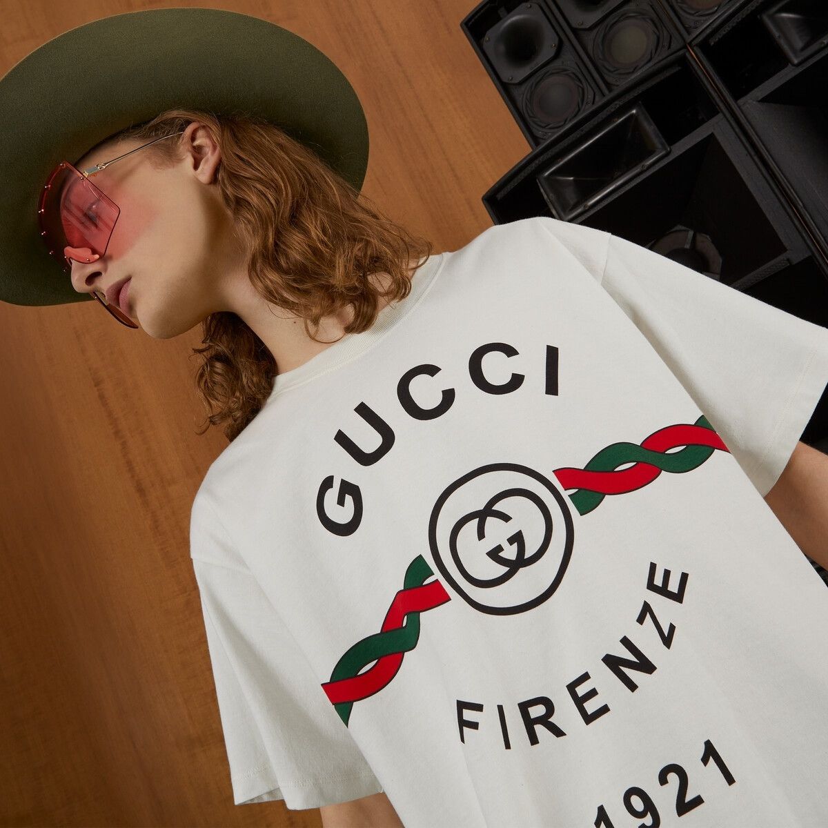 Gucci o1s1wg110925 Firenze 1921' T-Shirt in White Size US M / EU 48-50 / 2 - 3 Thumbnail