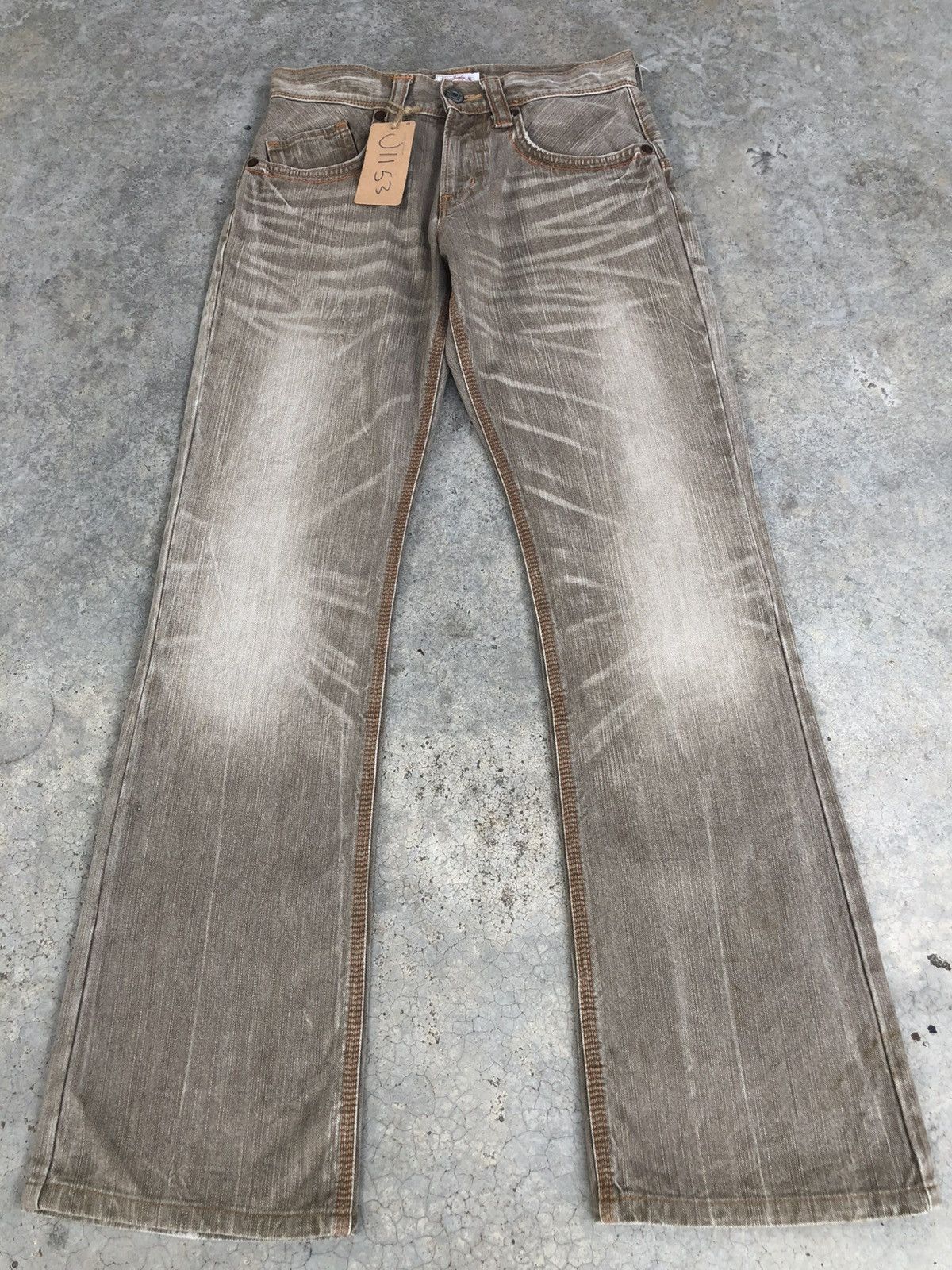 If Six Was Nine Japanese Edwin Flared Jeans Distressed Denim Size US 30 / EU 46 - 1 Thumbnail