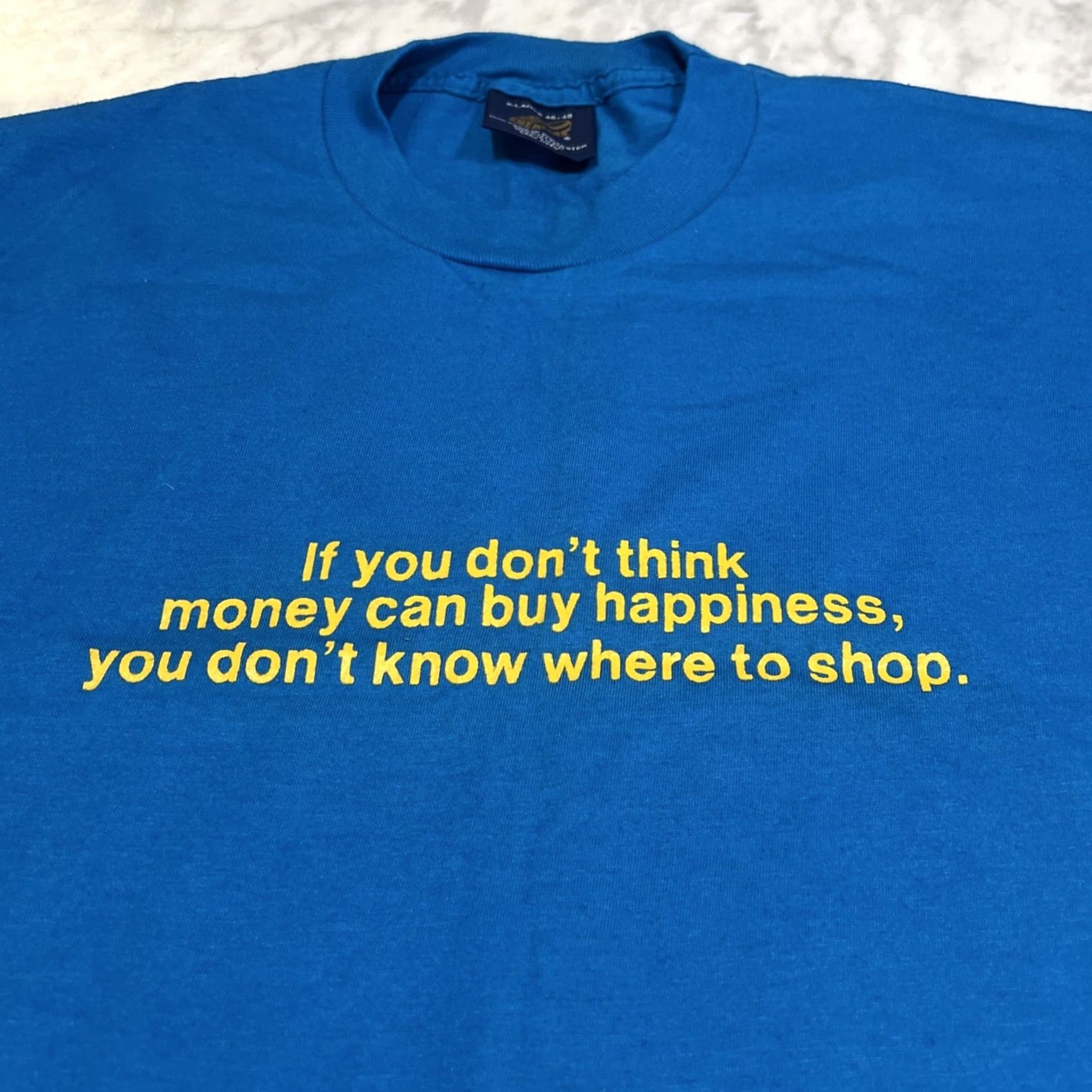 Vintage VINTAGE Sneakers T-Shirt XL Crew Neck Short Sleeve USA Stitch Graphic Print Blue Mens 1980s Size US XL / EU 56 / 4 - 2 Thumbnail
