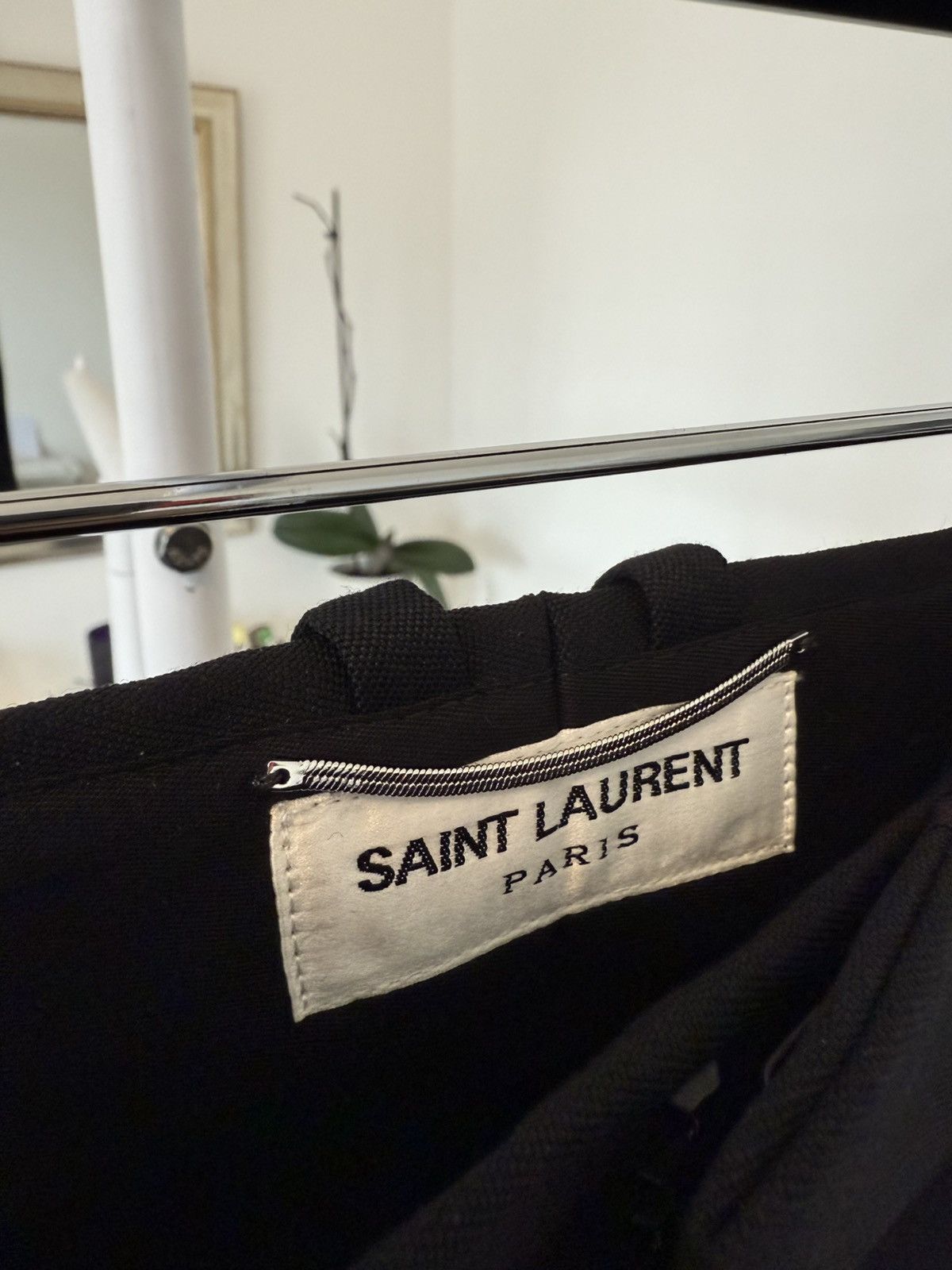 Saint Laurent Paris SS23 Saint Laurent Straight Tuxedo Pants in Grain De Poudre Size US 34 / EU 50 - 3 Thumbnail