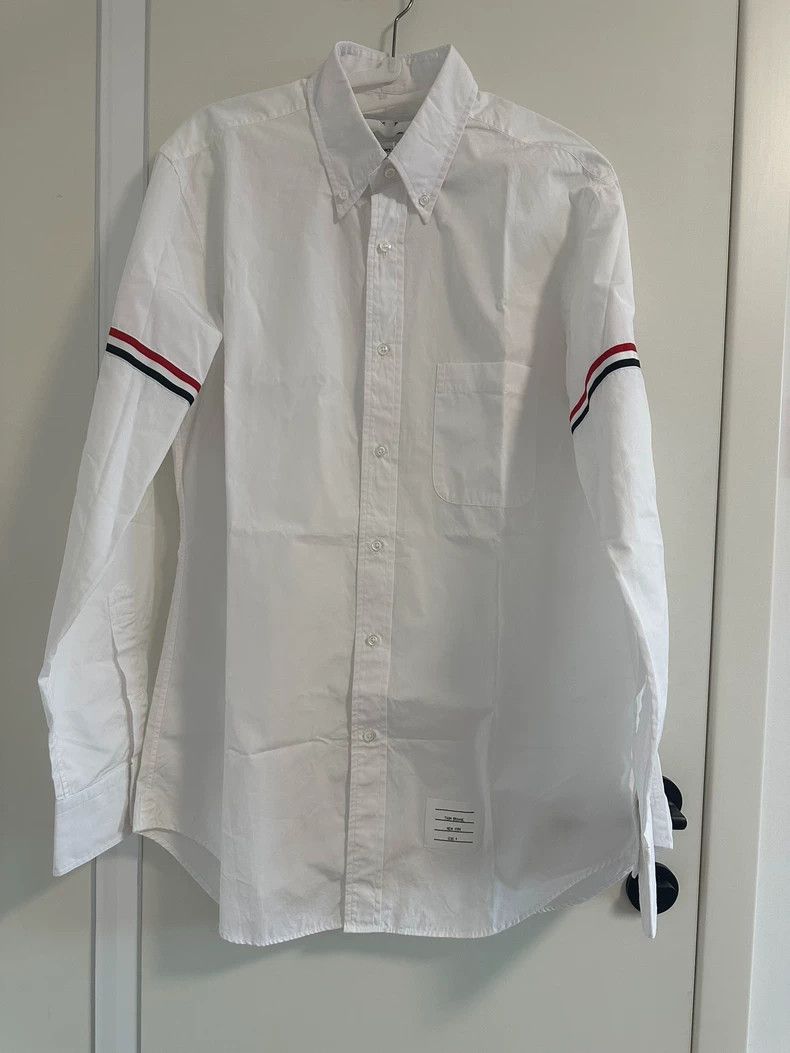 Thom Browne Thom browne Men's white shirt 2504-Nextarrow Size US XL / EU 56 / 4 - 1 Thumbnail