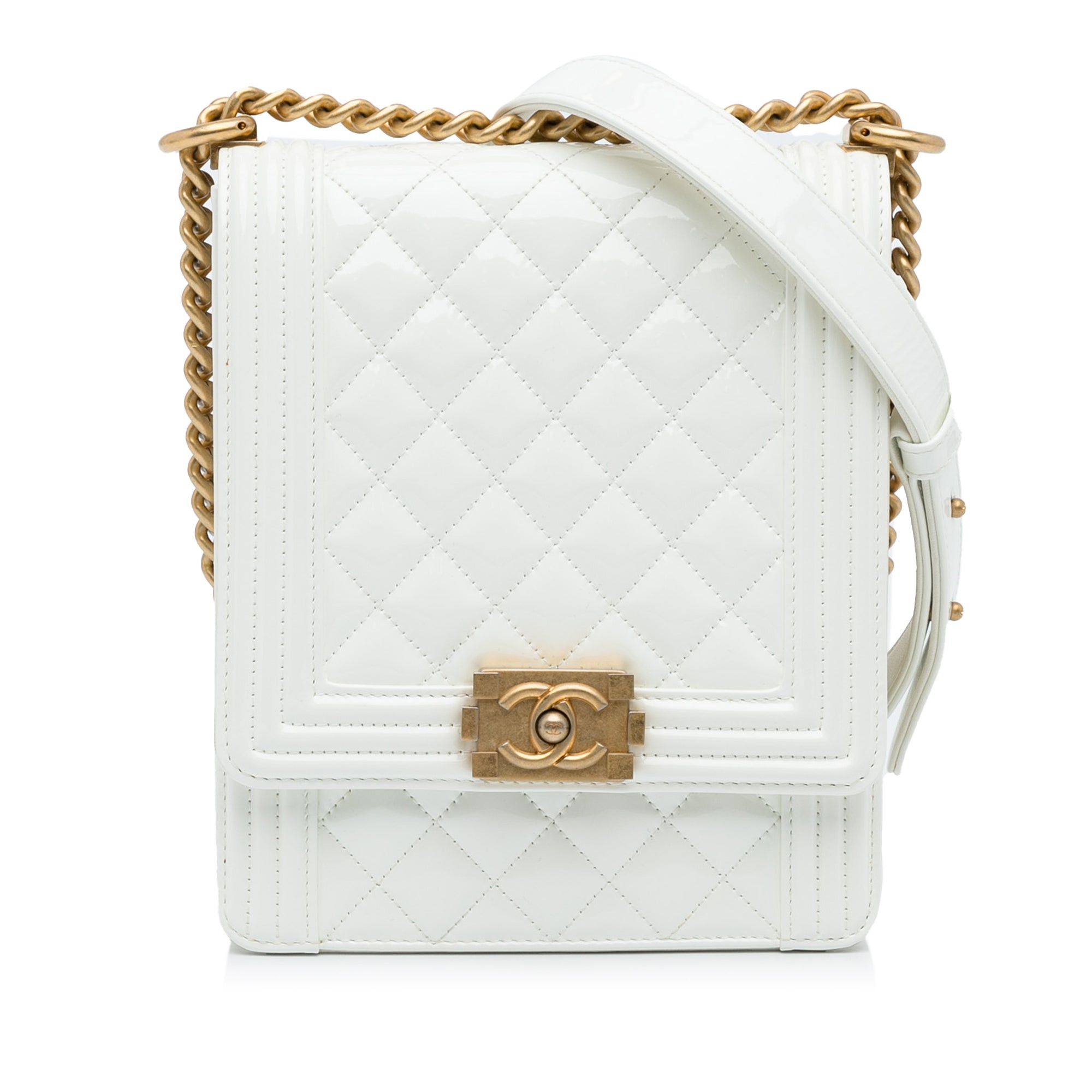Chanel Chanel North South Boy Flap White Size ONE SIZE - 1 Thumbnail